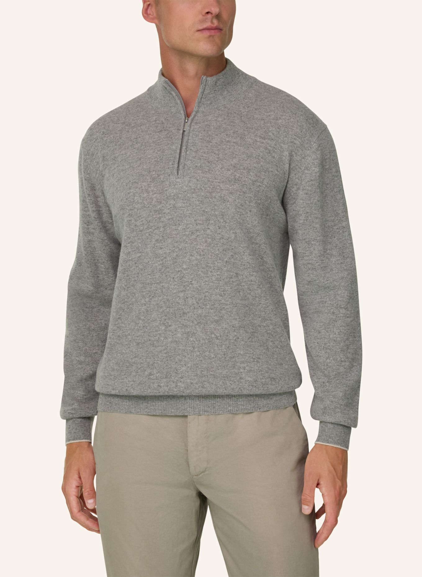 BOGGI MILANO Pullover: GRAU