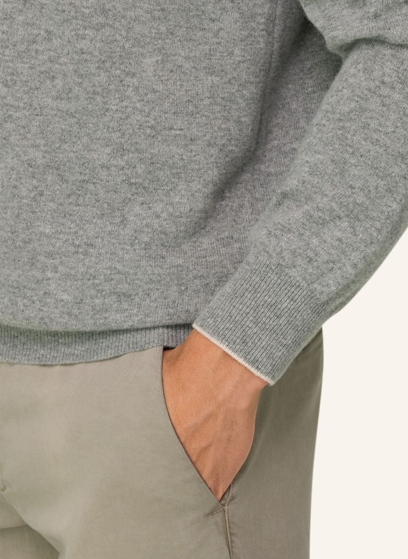 BOGGI MILANO Pullover: GRAU