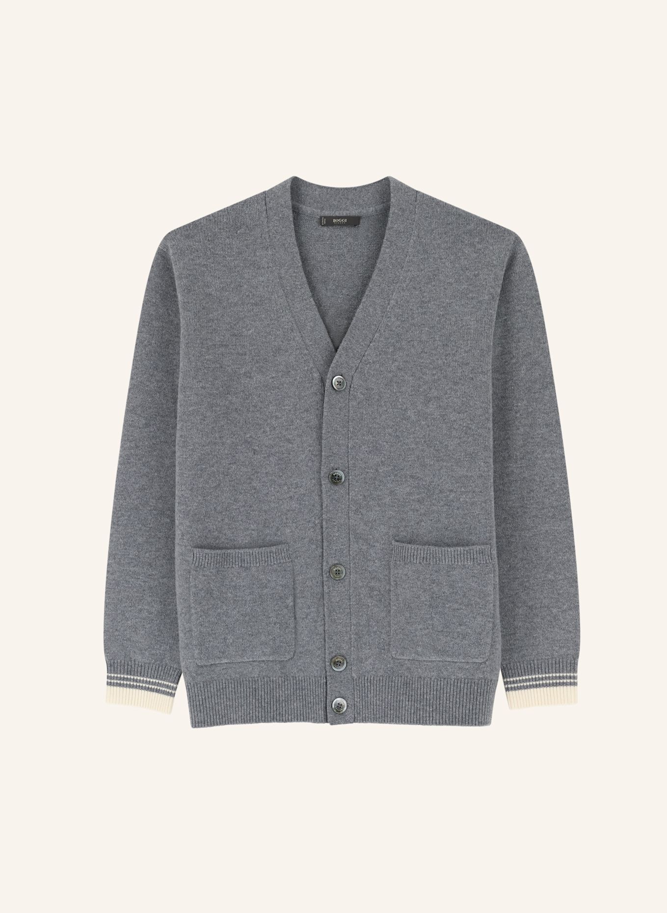 BOGGI MILANO Pullover: GRAU