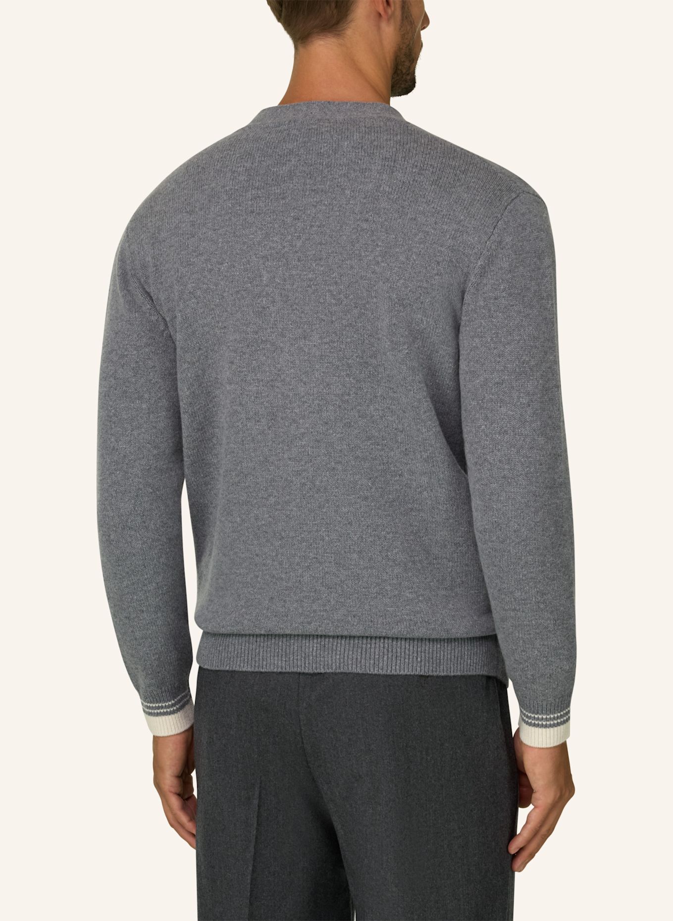 BOGGI MILANO Pullover: GRAU
