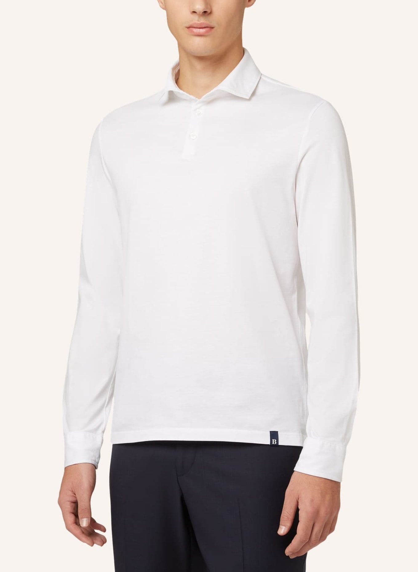 BOGGI MILANO Jersey-Poloshirt Regular Fit, Farbe: WEISS (Bild 8)