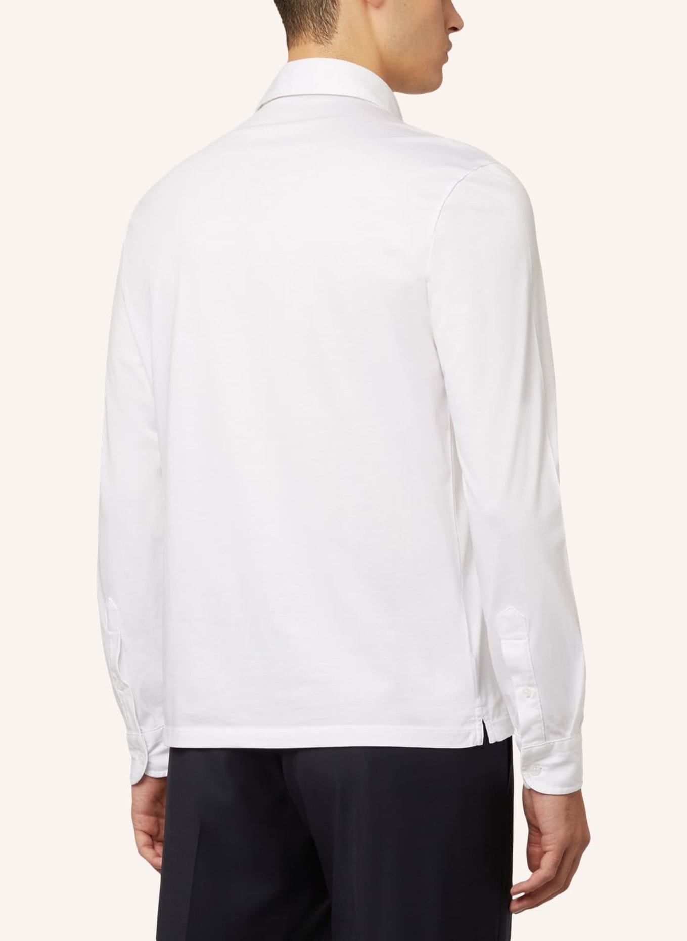 BOGGI MILANO Jersey-Poloshirt Regular Fit, Farbe: WEISS (Bild 2)