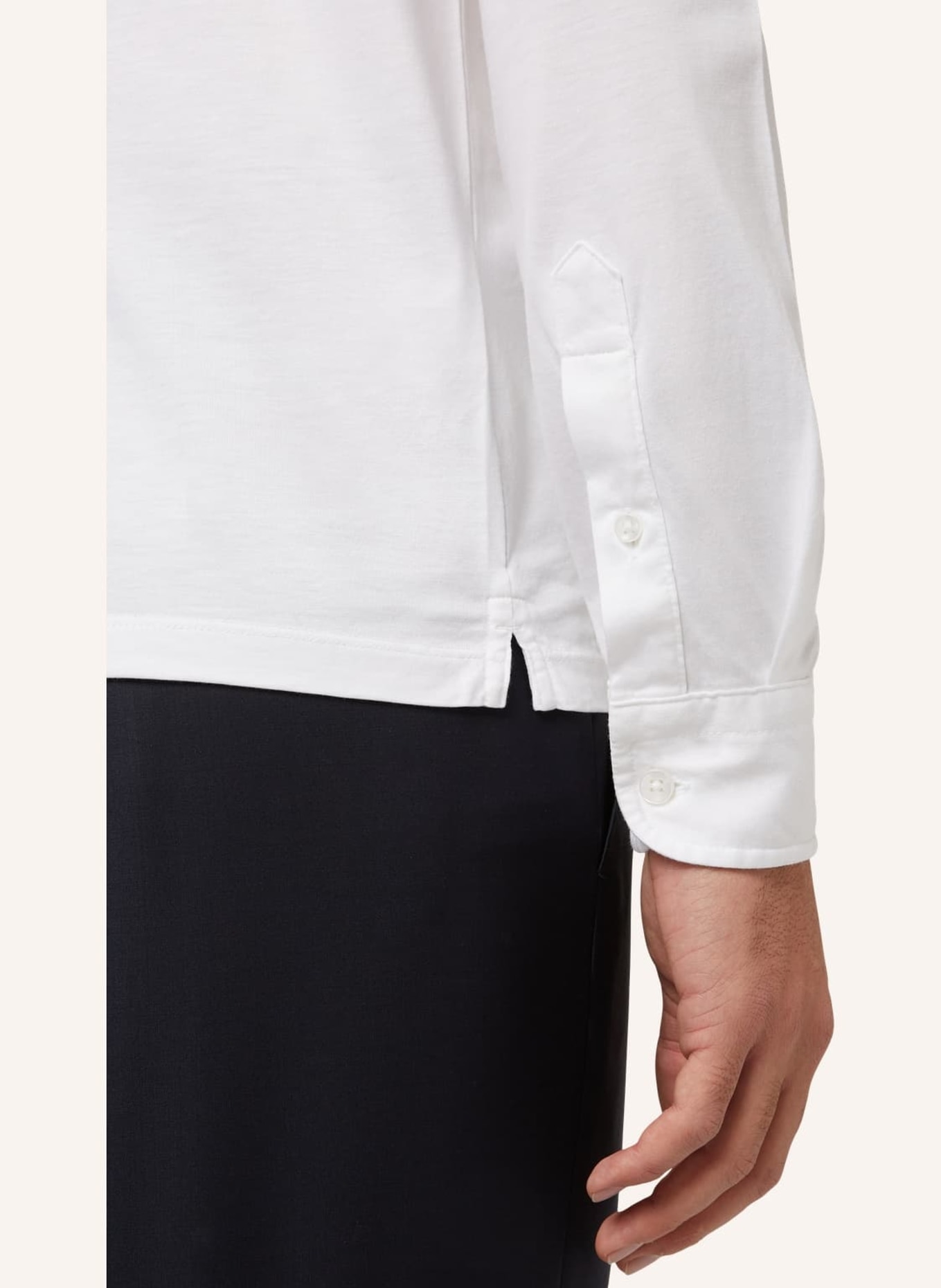 BOGGI MILANO Jersey-Poloshirt Regular Fit, Farbe: WEISS (Bild 5)