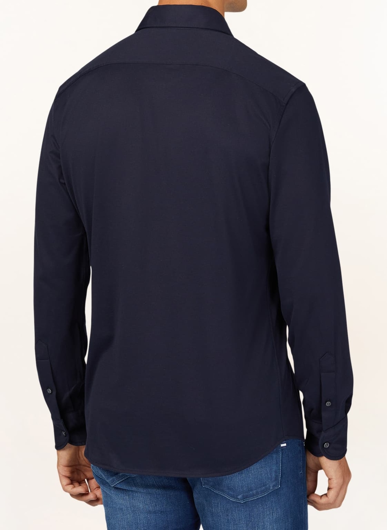 BOGGI MILANO Jerseyhemd Slim Fit, Farbe: BLAU (Bild 2)