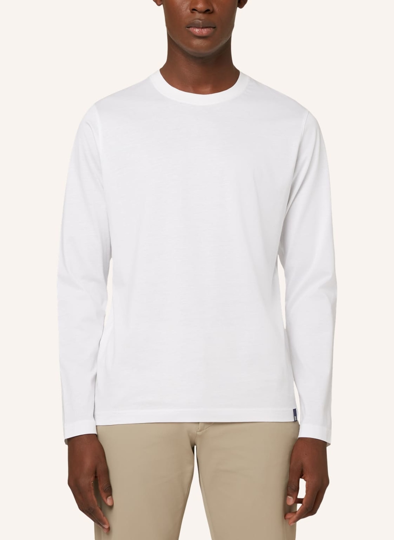 BOGGI MILANO Longsleeve, Farbe: WEISS (Bild 3)