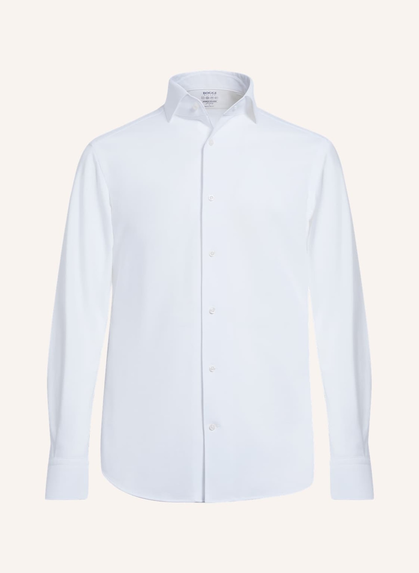 BOGGI MILANO Jersey-Polohemd Regular Fit, Farbe: WEISS (Bild 1)