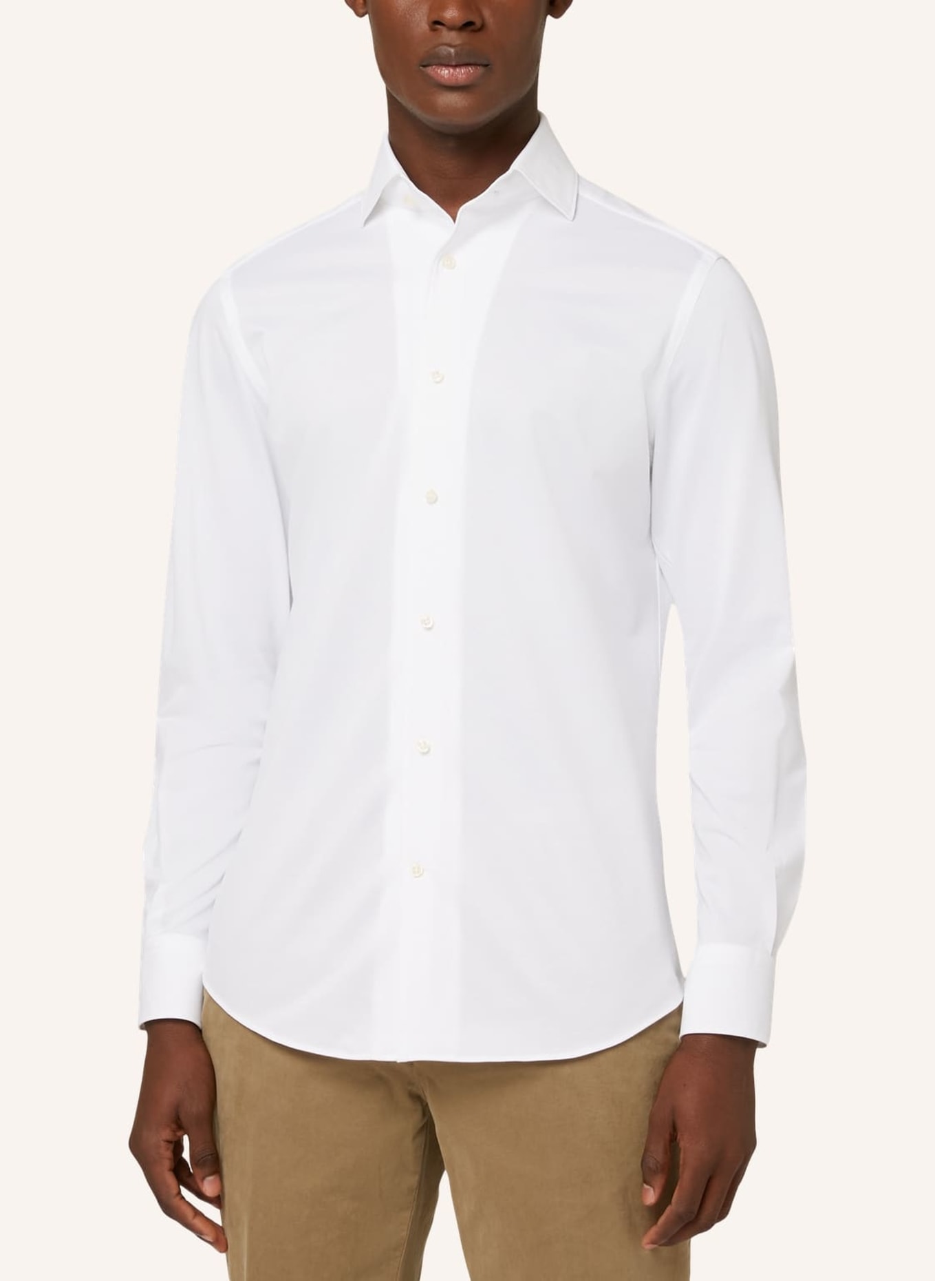 BOGGI MILANO Jersey-Polohemd Regular Fit, Farbe: WEISS (Bild 4)