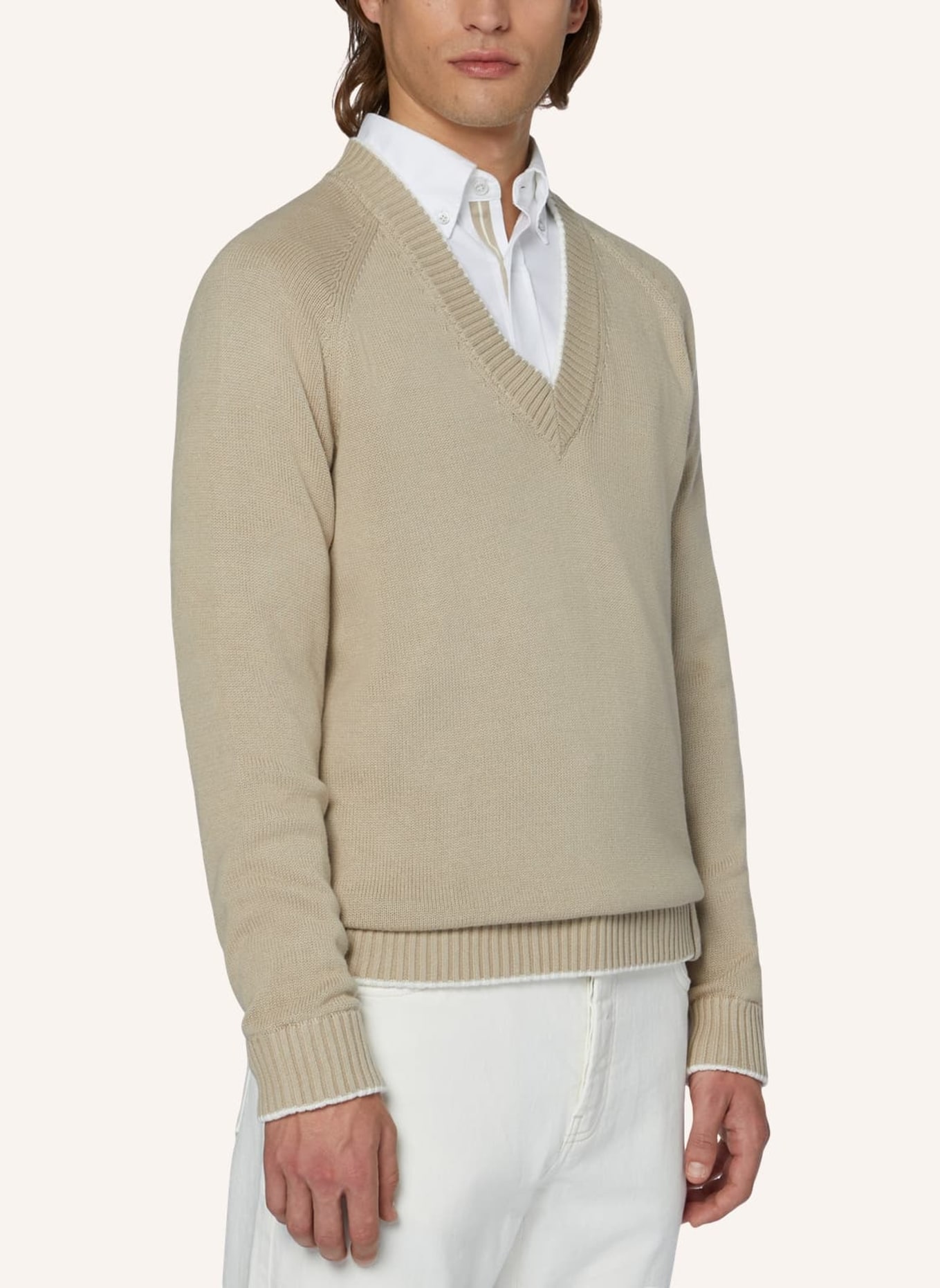 BOGGI MILANO Pullover, Farbe: BEIGE (Bild 4)