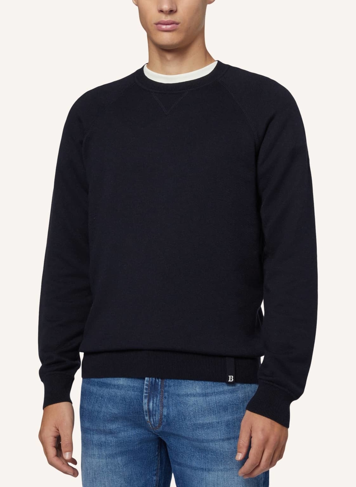 BOGGI MILANO Pullover mit Cashmere, Farbe: BLAU (Bild 4)