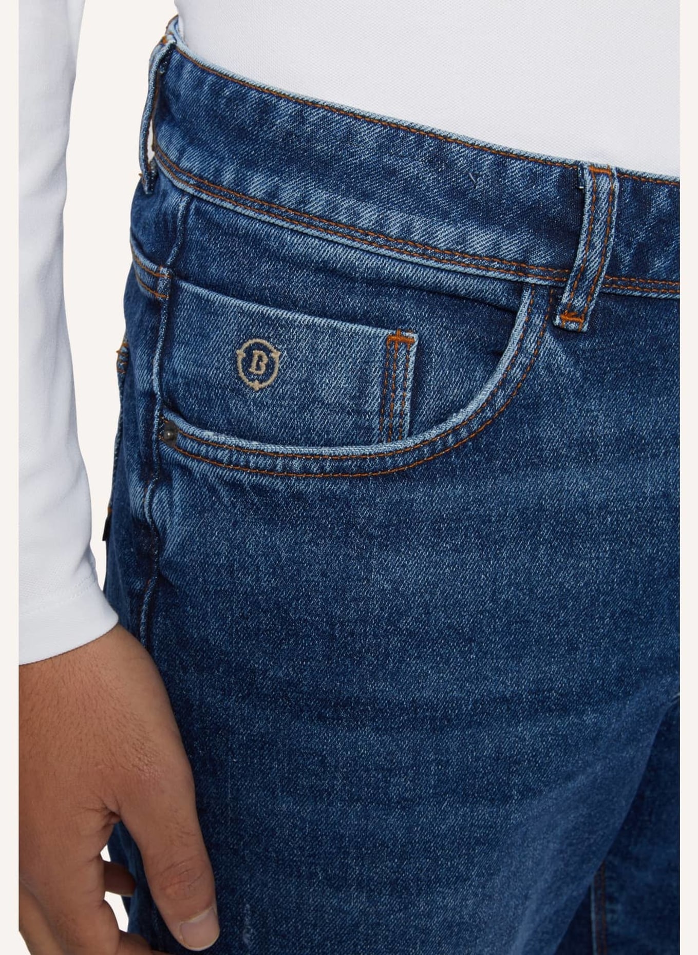 BOGGI MILANO Jeans Regular Fit, Farbe: DUNKELBLAU (Bild 3)