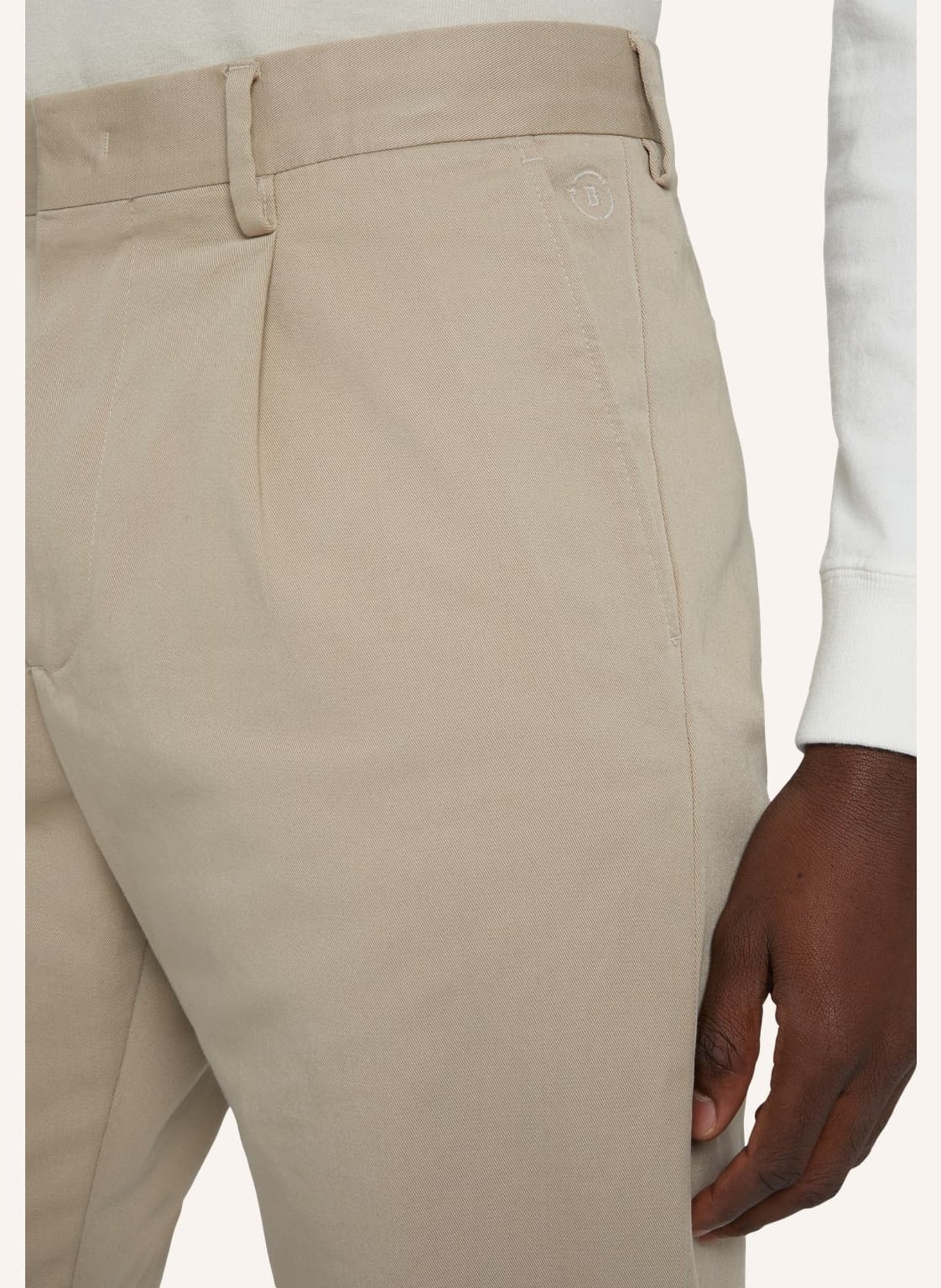 BOGGI MILANO Chino Tapered Fit, Farbe: BEIGE (Bild 3)