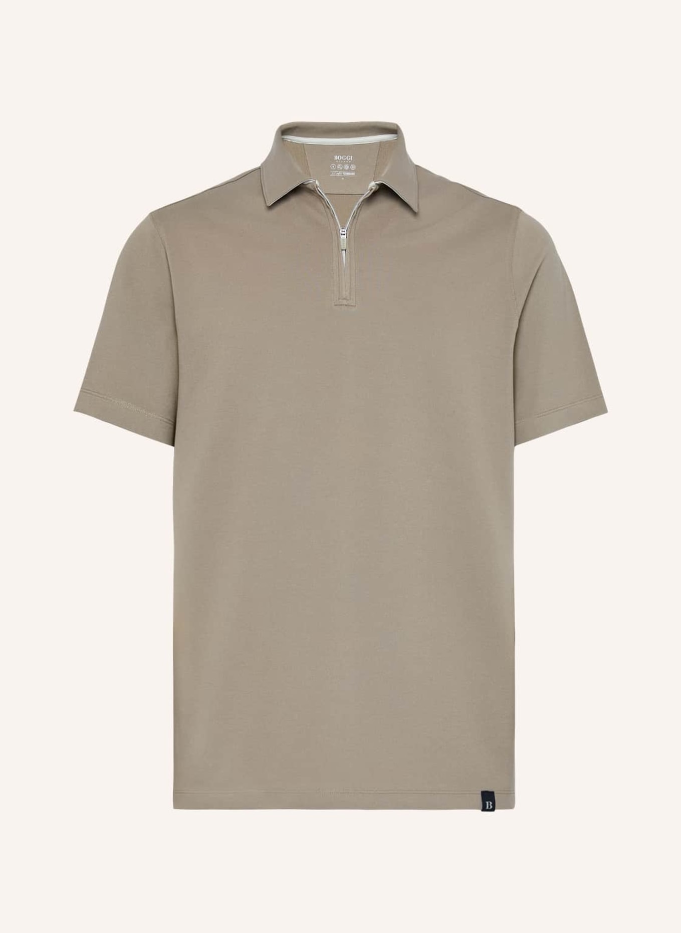 BOGGI MILANO Piqué-Poloshirt Regular Fit, Farbe: GRAU (Bild 1)