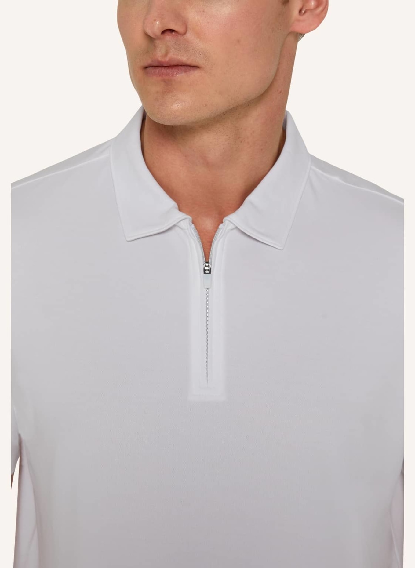 BOGGI MILANO Piqué-Poloshirt Regular Fit, Farbe: WEISS (Bild 3)
