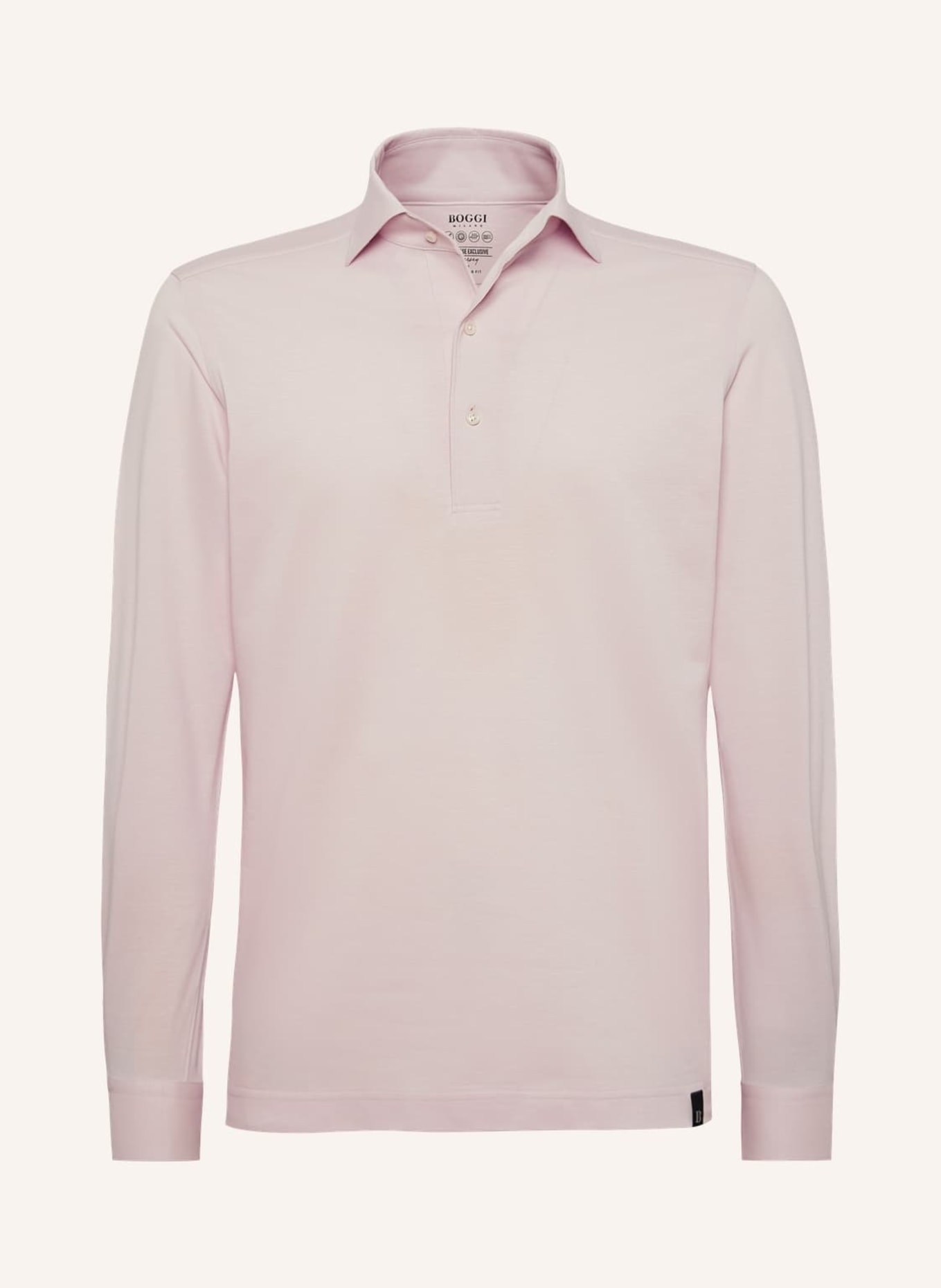 BOGGI MILANO Jersey-Poloshirt, Farbe: PINK (Bild 1)