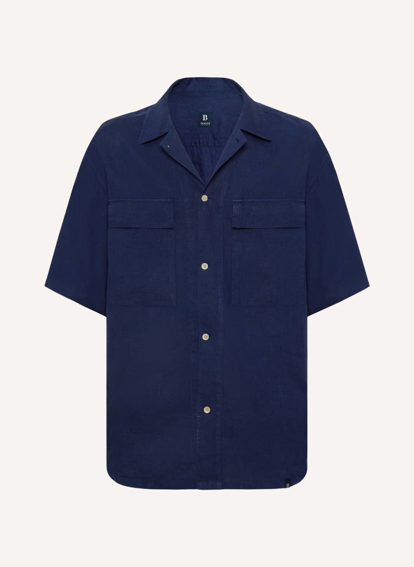 BOGGI MILANO Overshirt aus Leinen, Farbe: BLAU (Bild 1)