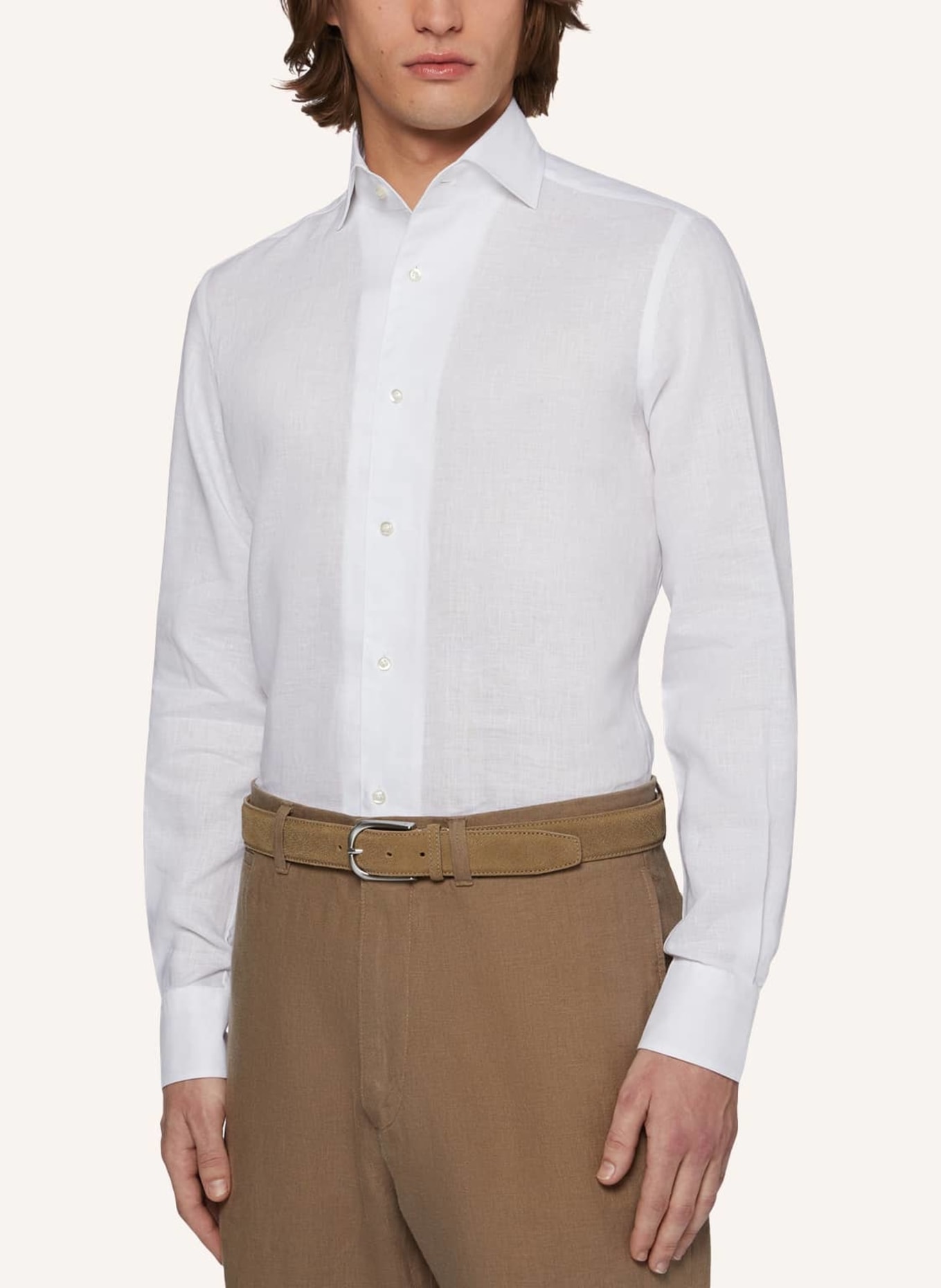 BOGGI MILANO Leinenhemd Regular Fit, Farbe: WEISS (Bild 5)