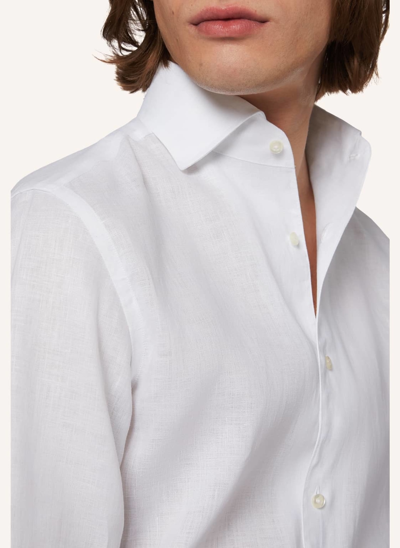 BOGGI MILANO Leinenhemd Regular Fit, Farbe: WEISS (Bild 3)