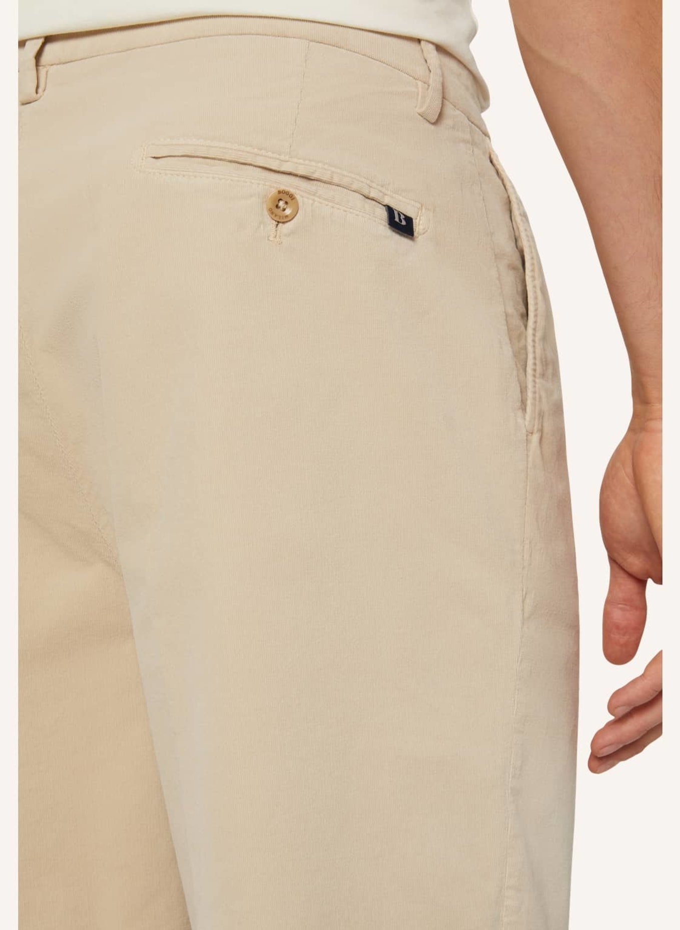 BOGGI MILANO Shorts Regular Fit, Farbe: BEIGE (Bild 3)