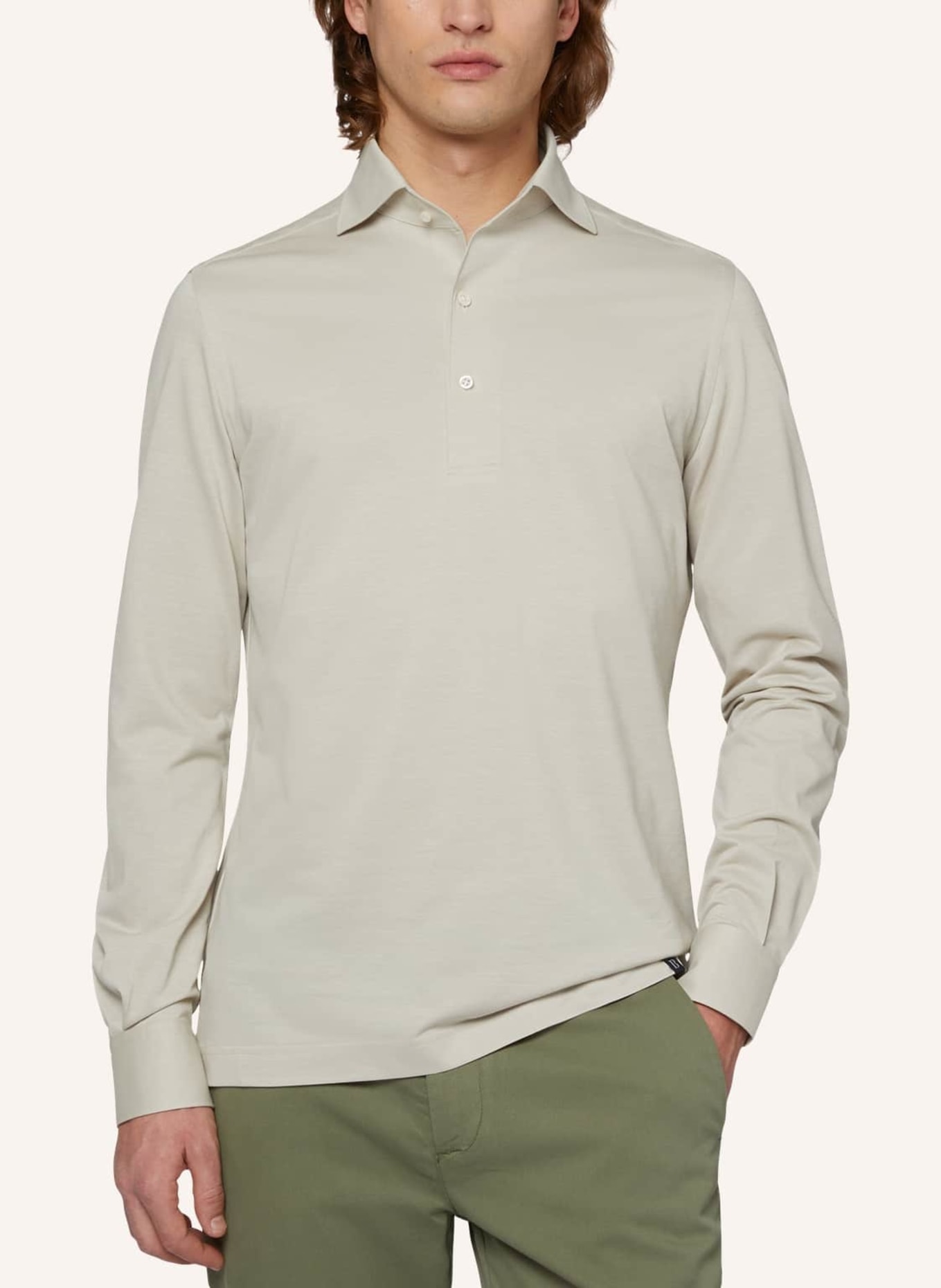 BOGGI MILANO Jersey-Poloshirt Regular Fit, Farbe: BRAUN (Bild 5)