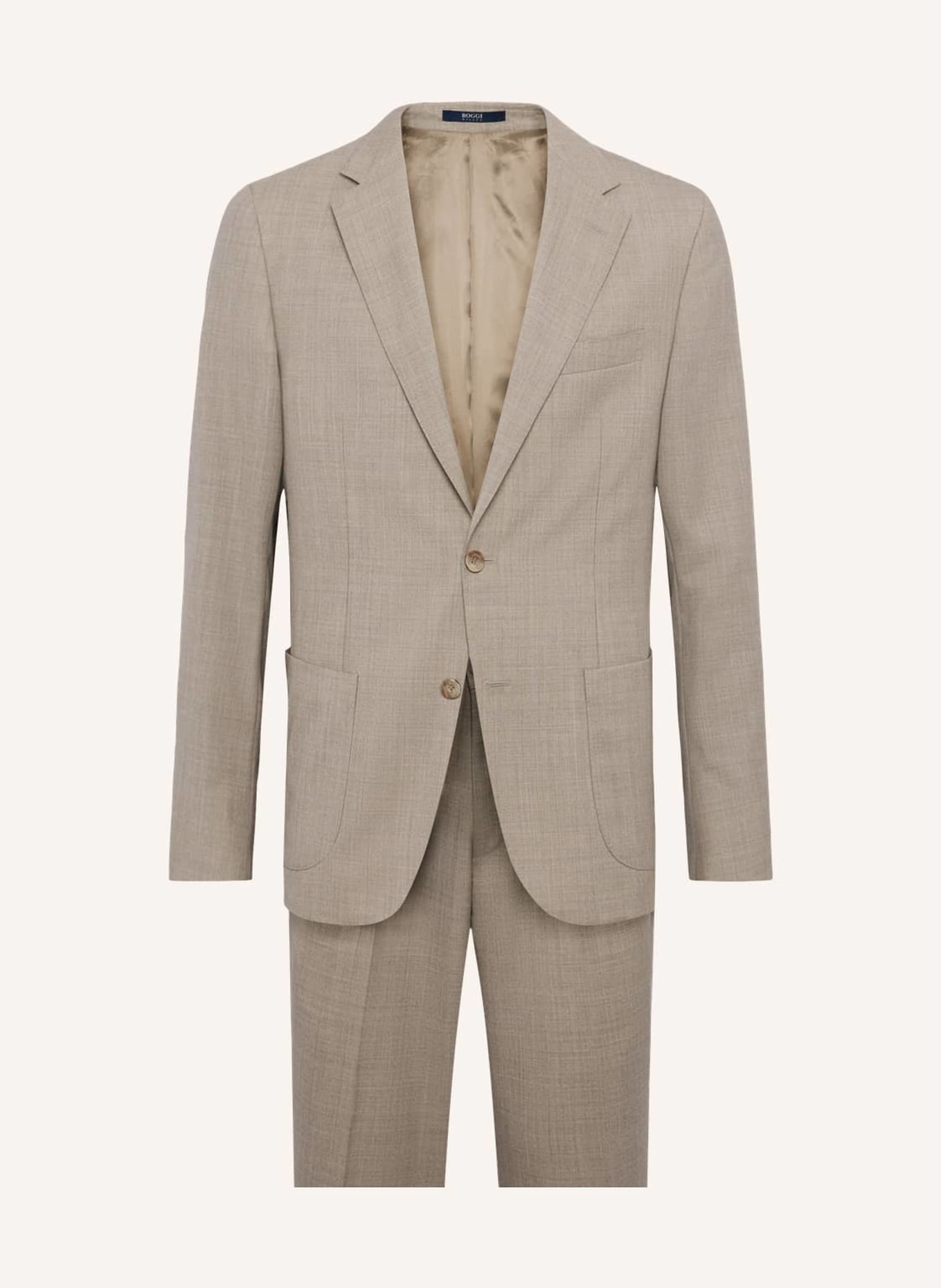 BOGGI MILANO Anzug Regular Fit, Farbe: BEIGE (Bild 1)
