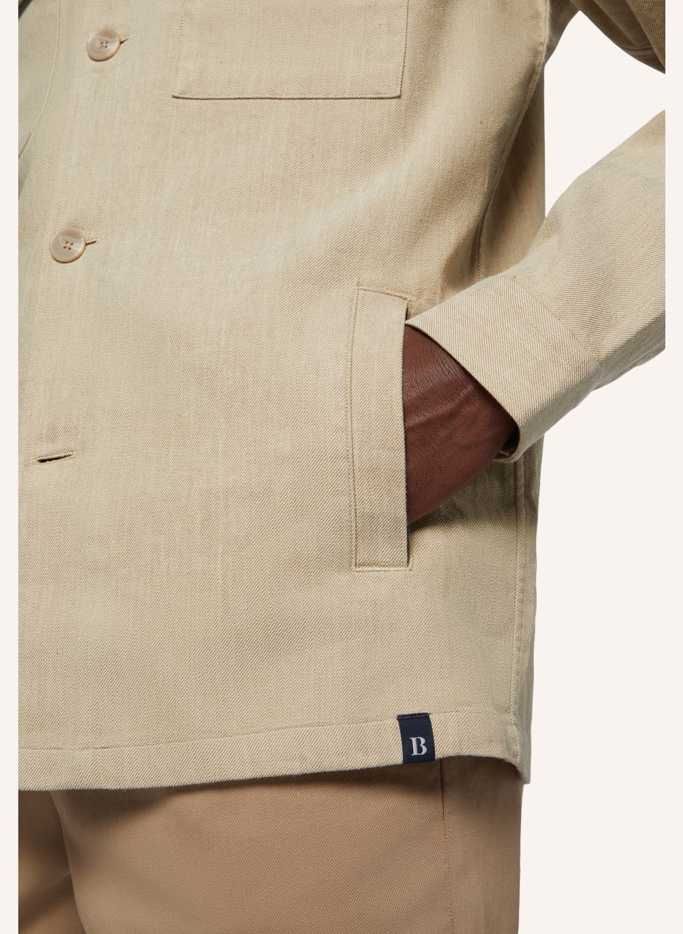 BOGGI MILANO Jacke mit Leinen, Farbe: BEIGE (Bild 3)
