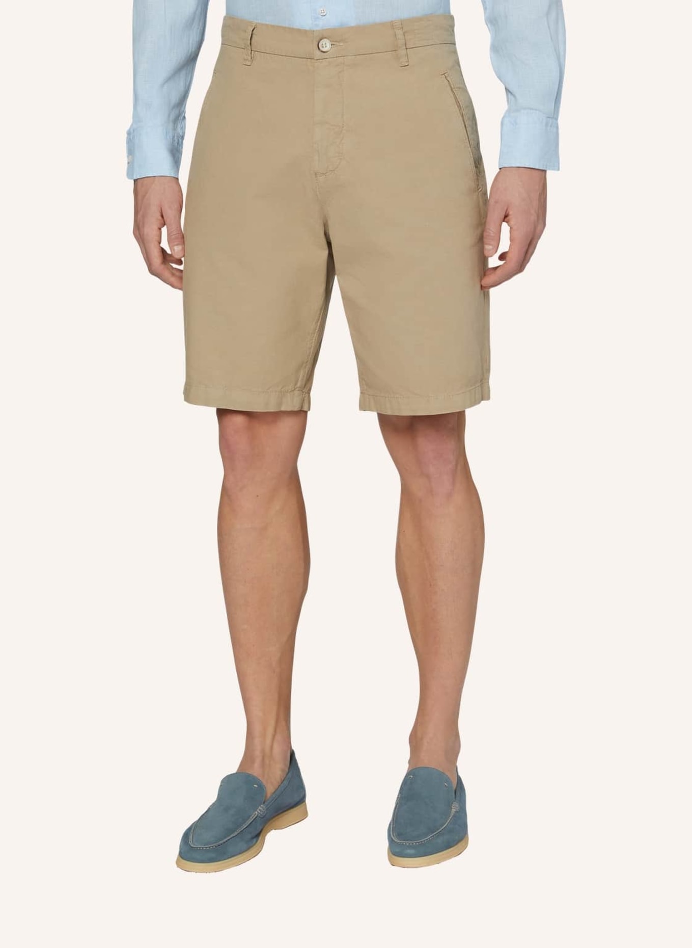 BOGGI MILANO Leinenshorts, Farbe: BEIGE (Bild 4)