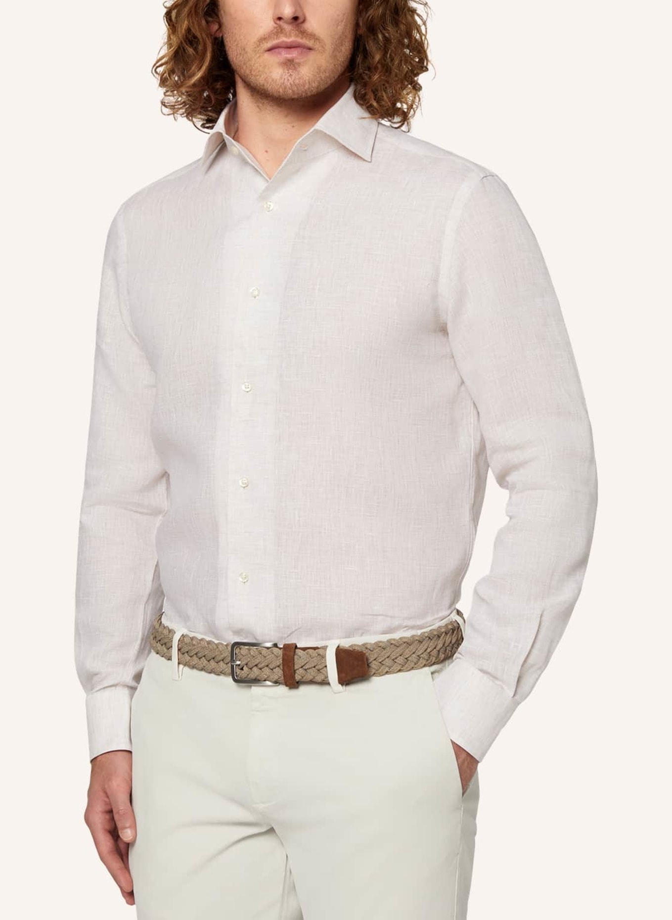 BOGGI MILANO Leinenhemd Regular Fit, Farbe: BRAUN (Bild 5)