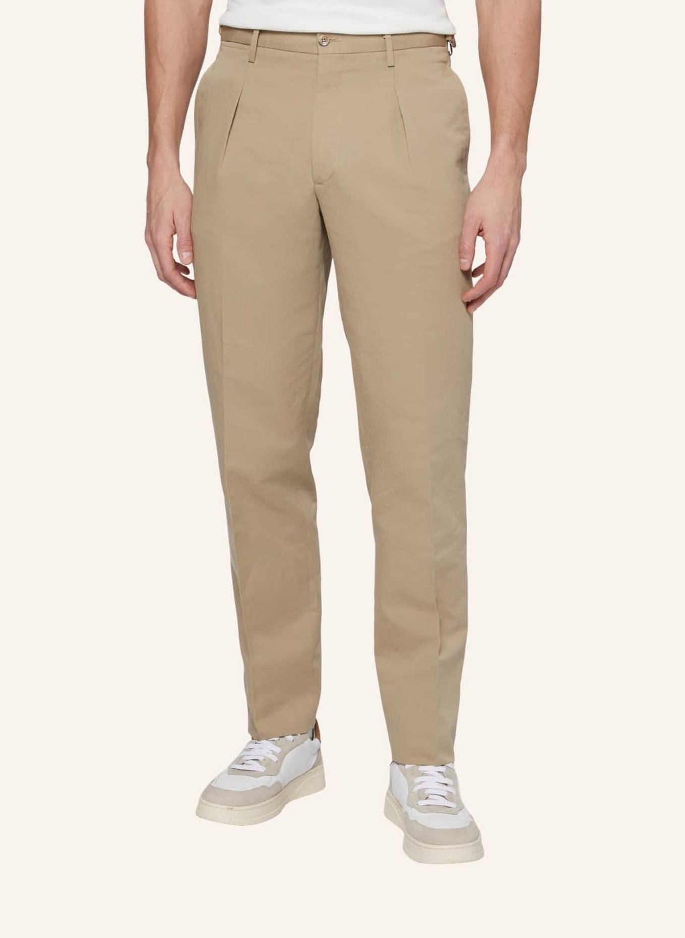 BOGGI MILANO Hose mit Leinen, Farbe: BEIGE (Bild 4)