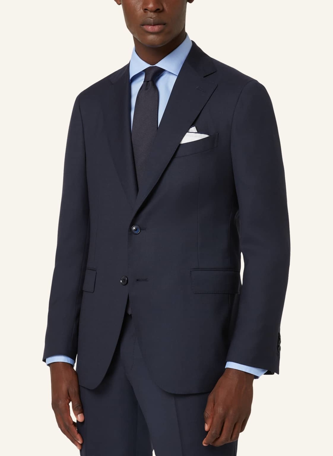 BOGGI MILANO Jacket in Woven Bird’s Eye Wool Fabric: DUNKELBLAU