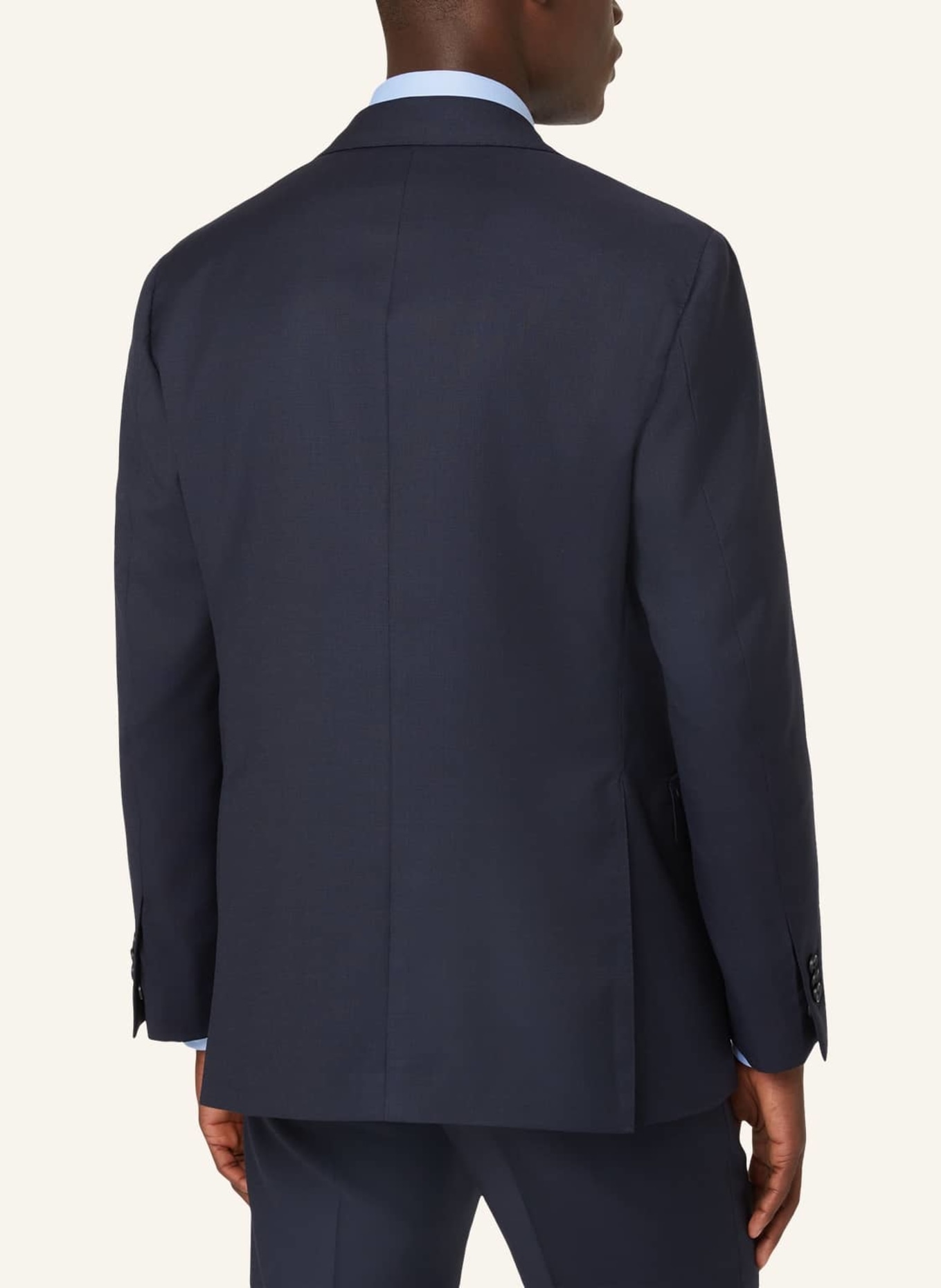 BOGGI MILANO Jacket in Woven Bird’s Eye Wool Fabric: DUNKELBLAU