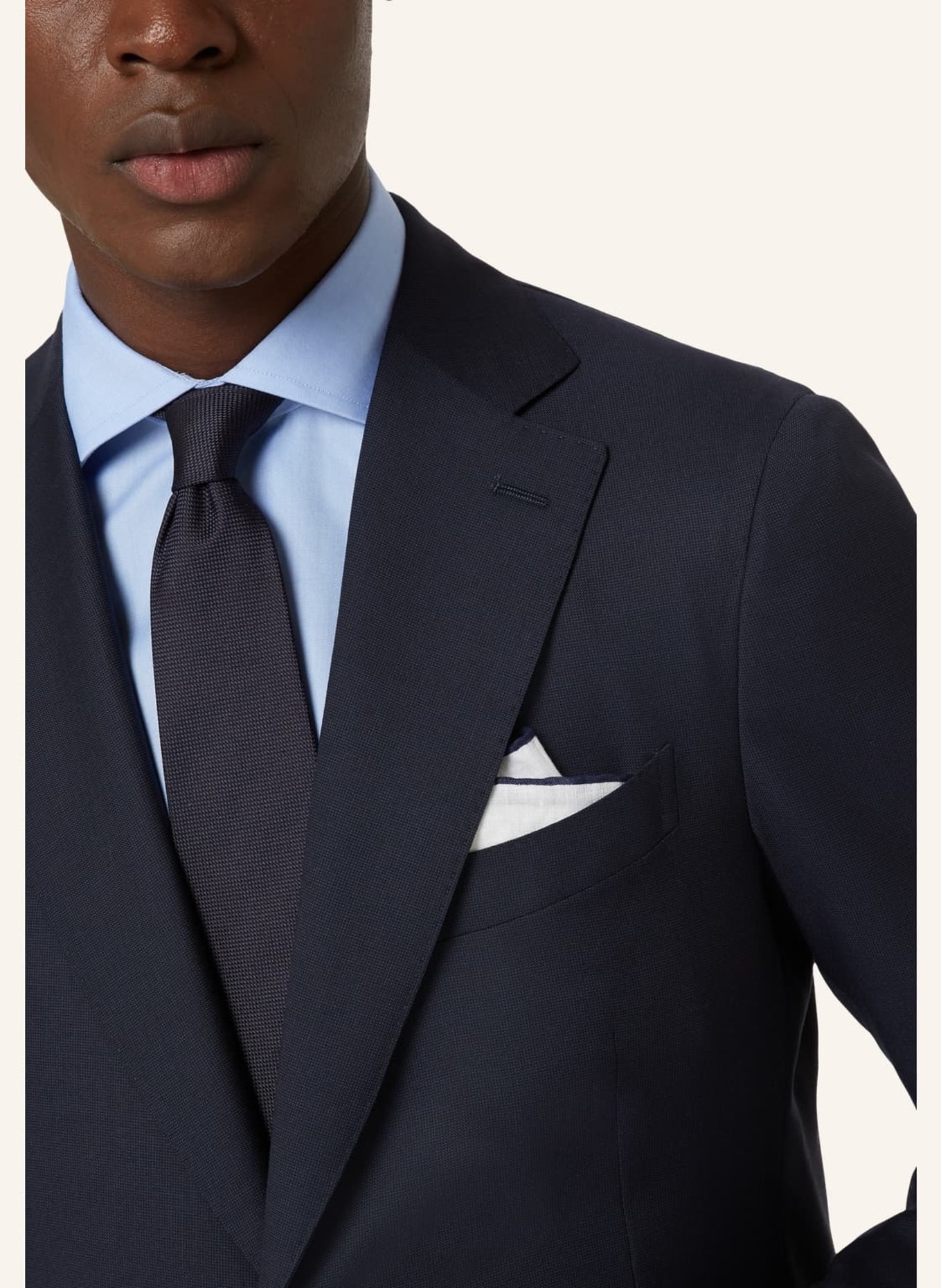 BOGGI MILANO Jacket in Woven Bird’s Eye Wool Fabric: DUNKELBLAU