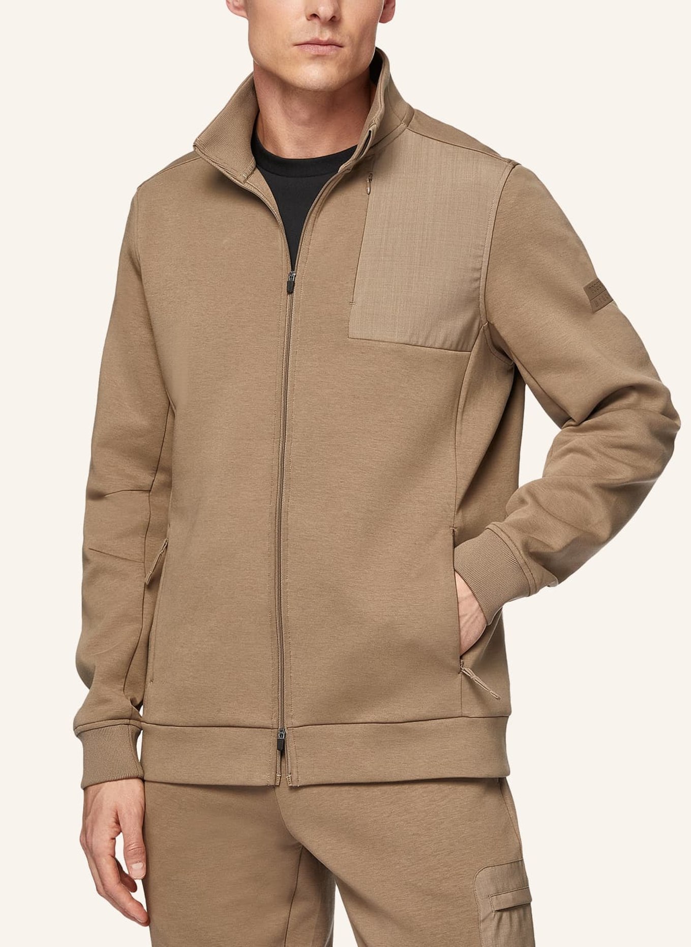 BOGGI MILANO Sweatjacke, Farbe: BEIGE (Bild 4)