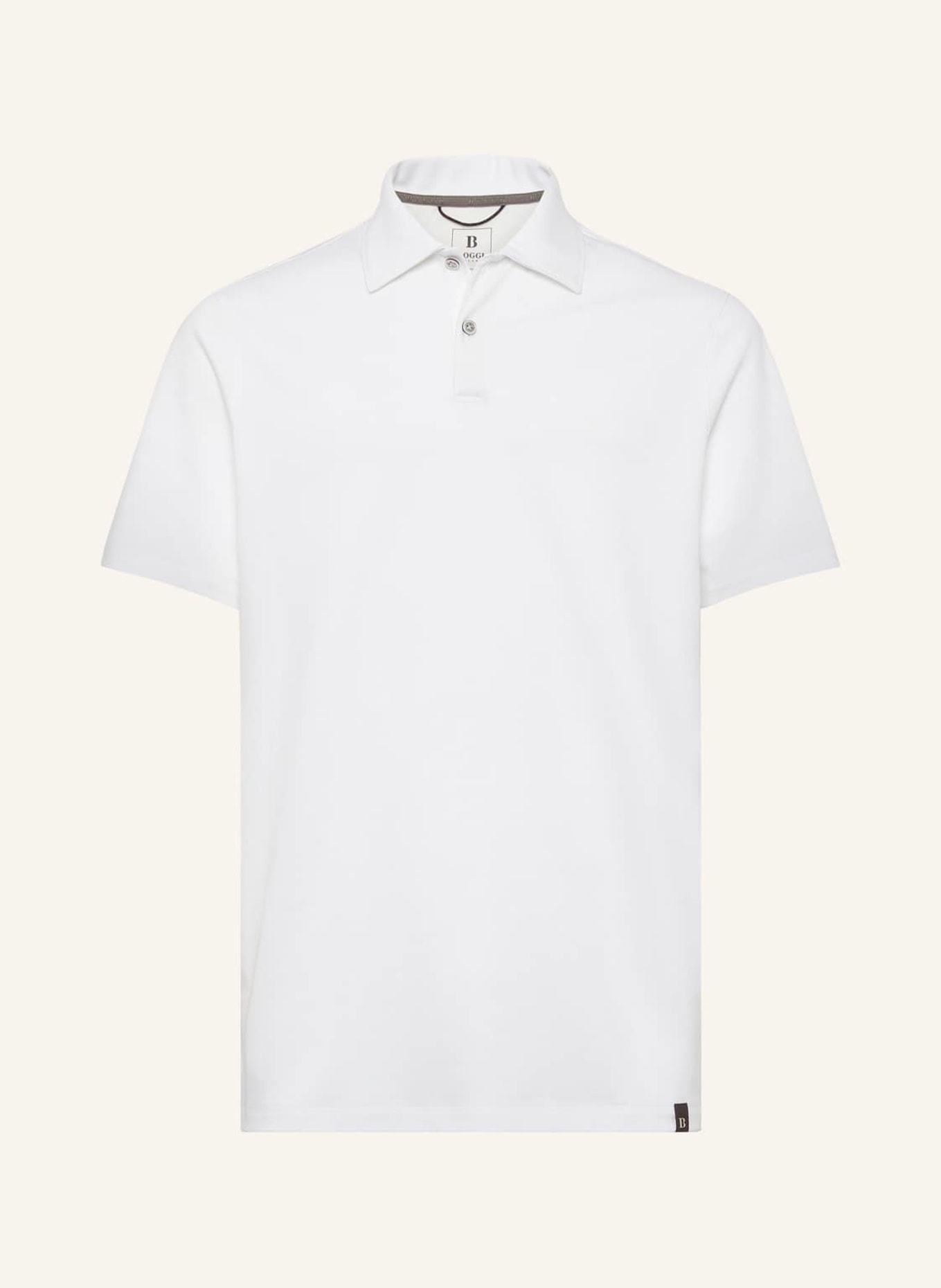 BOGGI MILANO Piqué-Poloshirt, Farbe: WEISS (Bild 1)