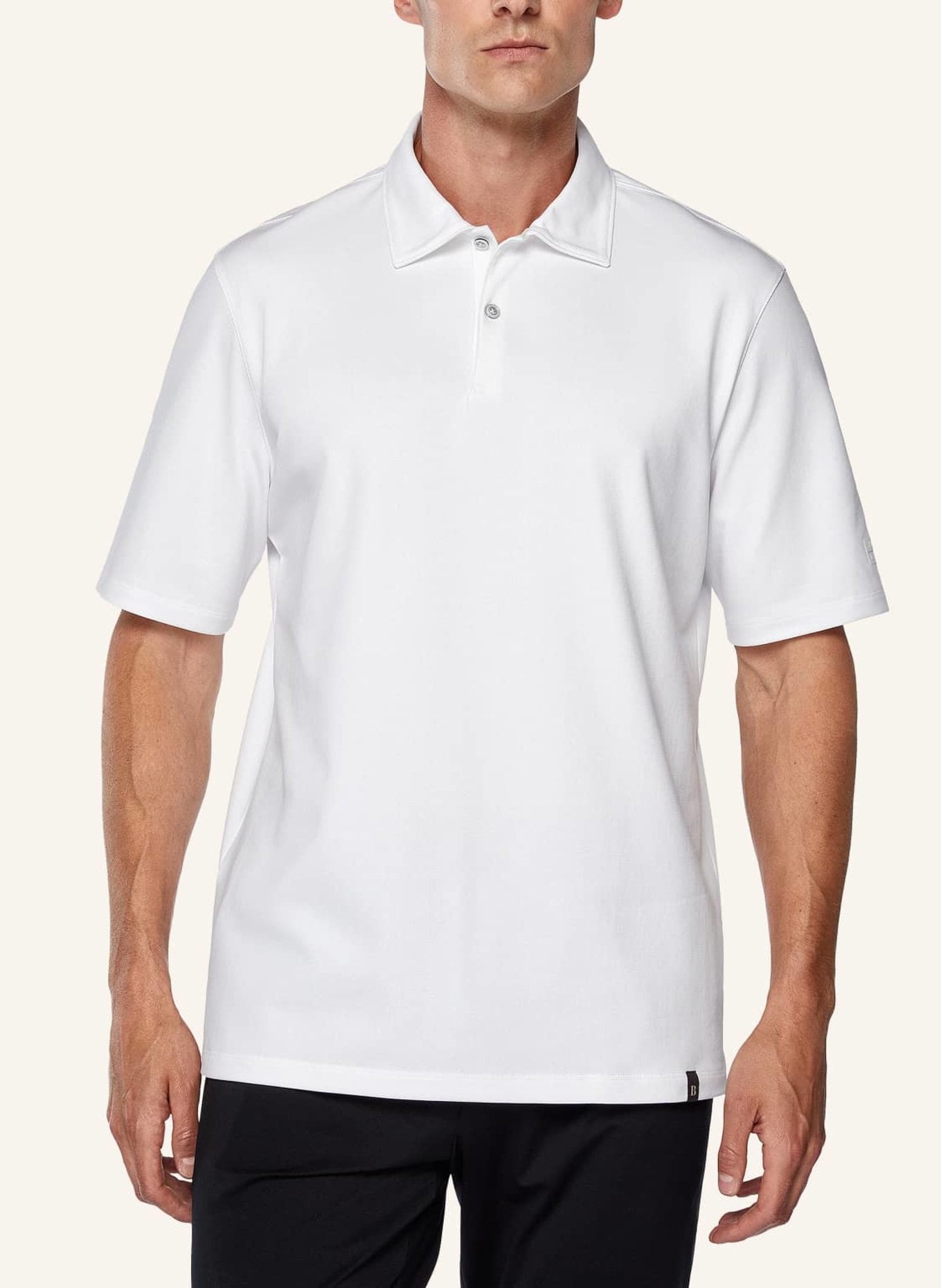 BOGGI MILANO Piqué-Poloshirt, Farbe: WEISS (Bild 4)