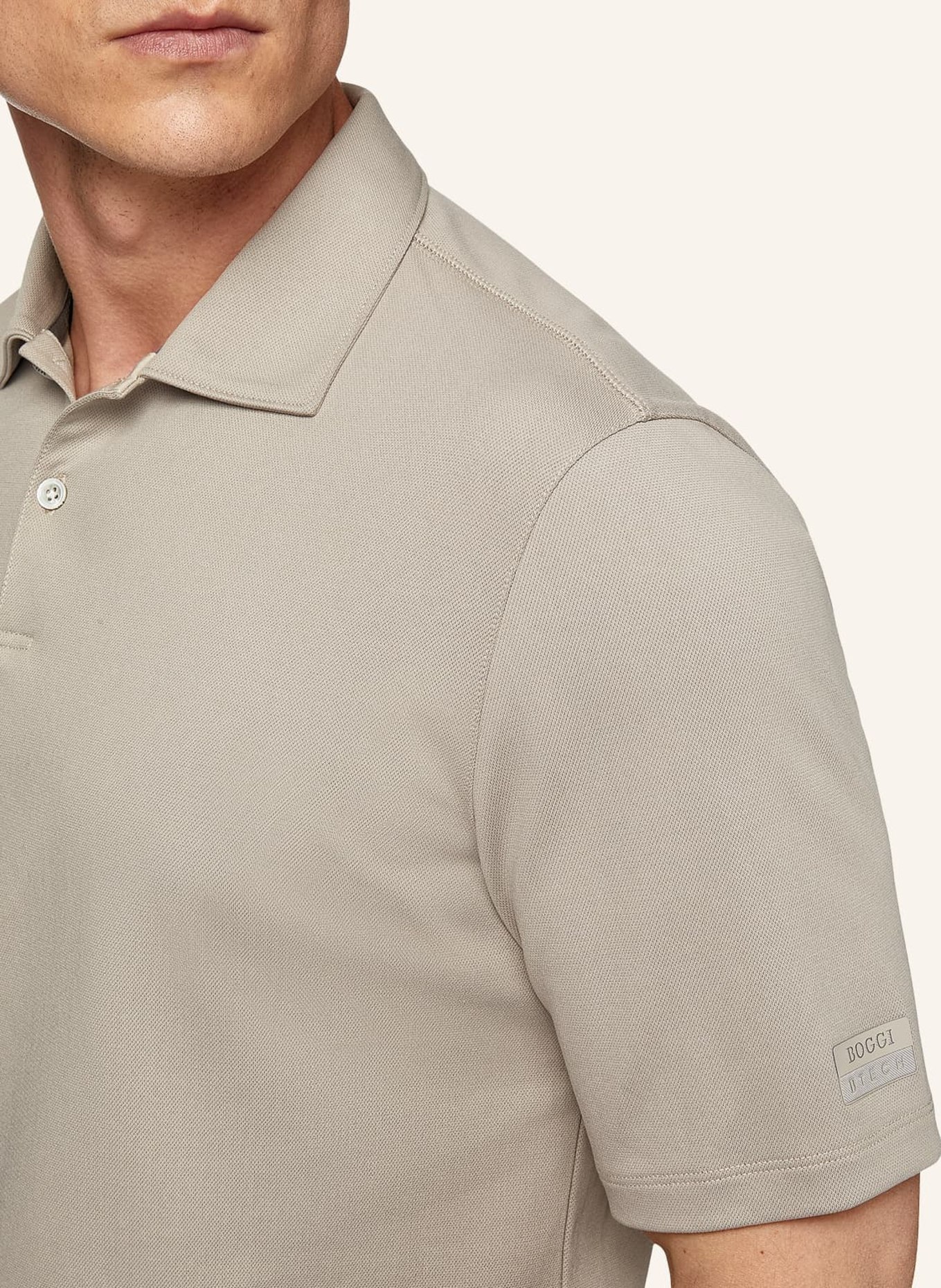 BOGGI MILANO Piqué-Poloshirt, Farbe: BRAUN (Bild 3)