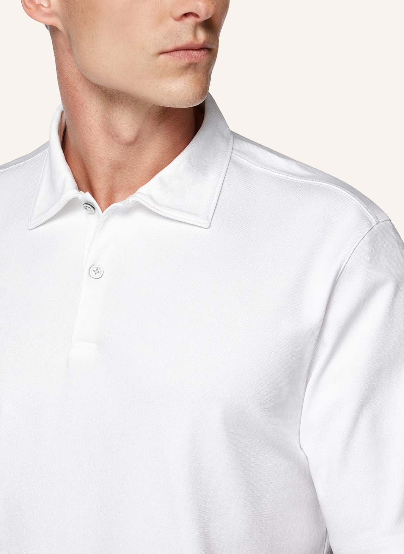 BOGGI MILANO Piqué-Poloshirt, Farbe: WEISS (Bild 3)