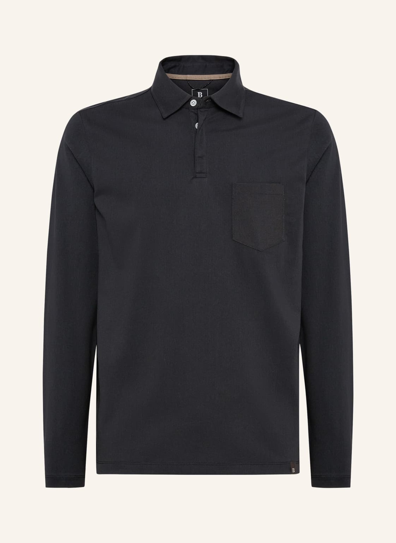 BOGGI MILANO Piqué-Poloshirt, Farbe: GRAU (Bild 1)