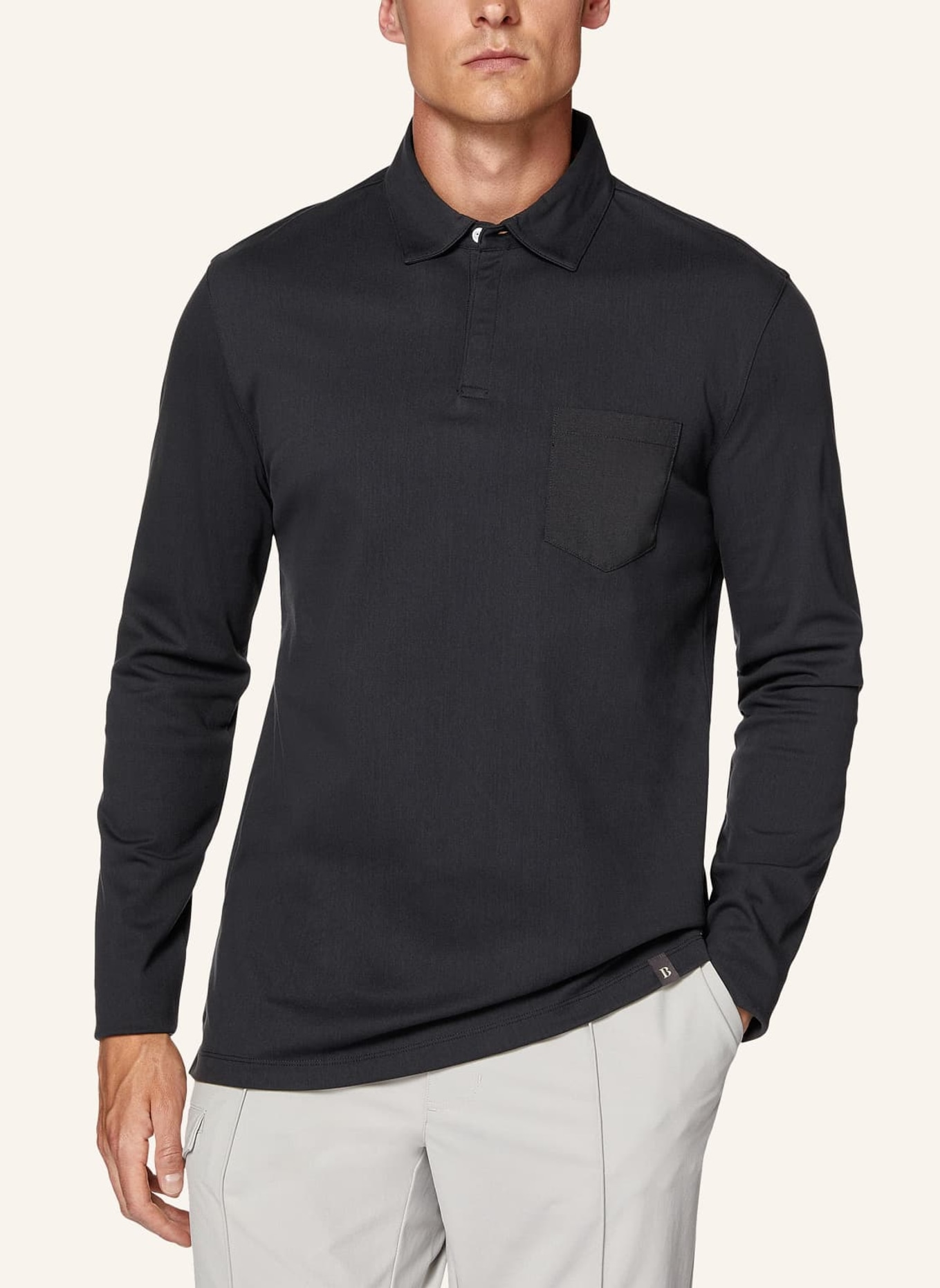 BOGGI MILANO Piqué-Poloshirt, Farbe: GRAU (Bild 4)