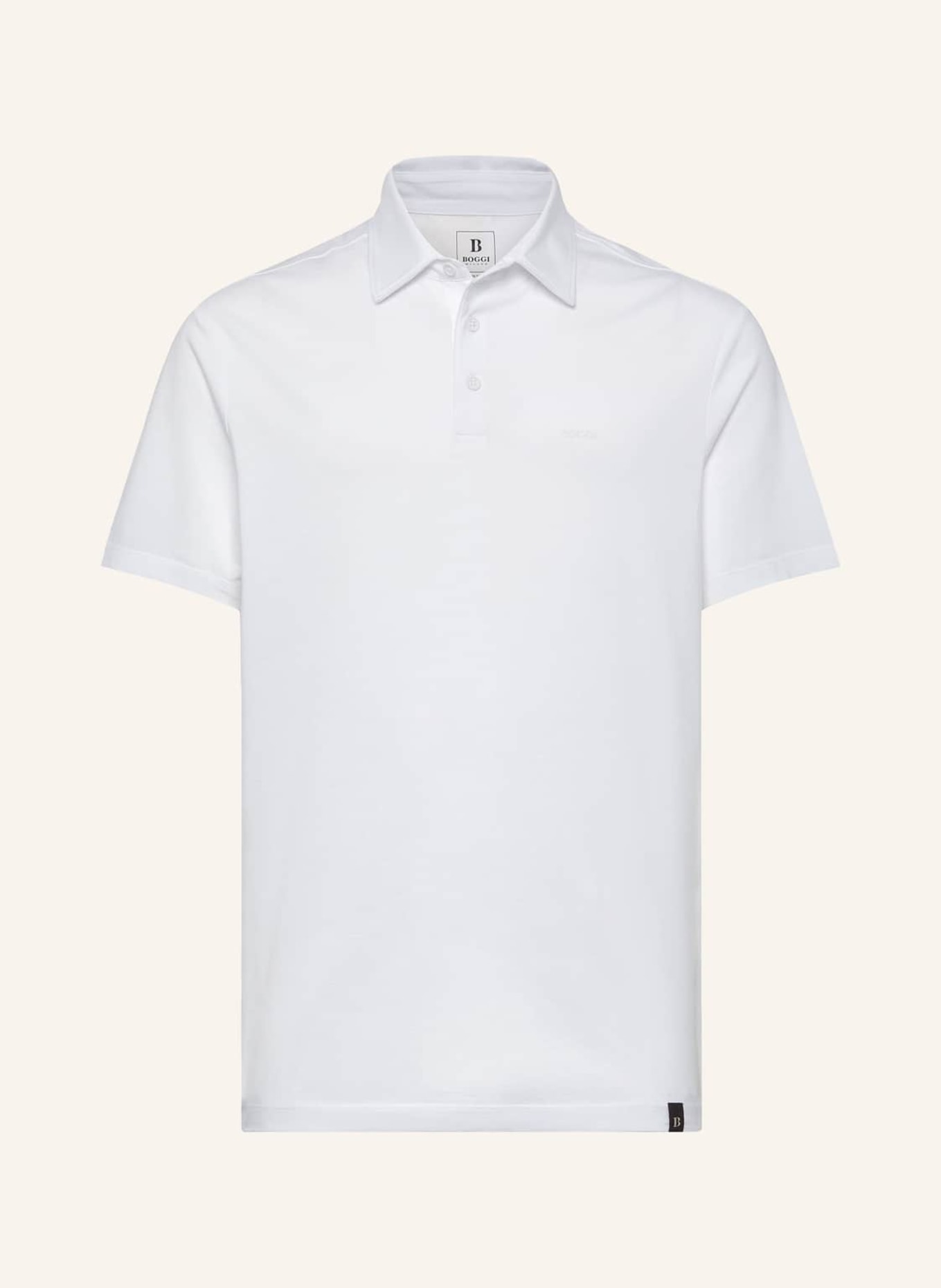 BOGGI MILANO Poloshirt Regular Fit, Farbe: WEISS (Bild 1)