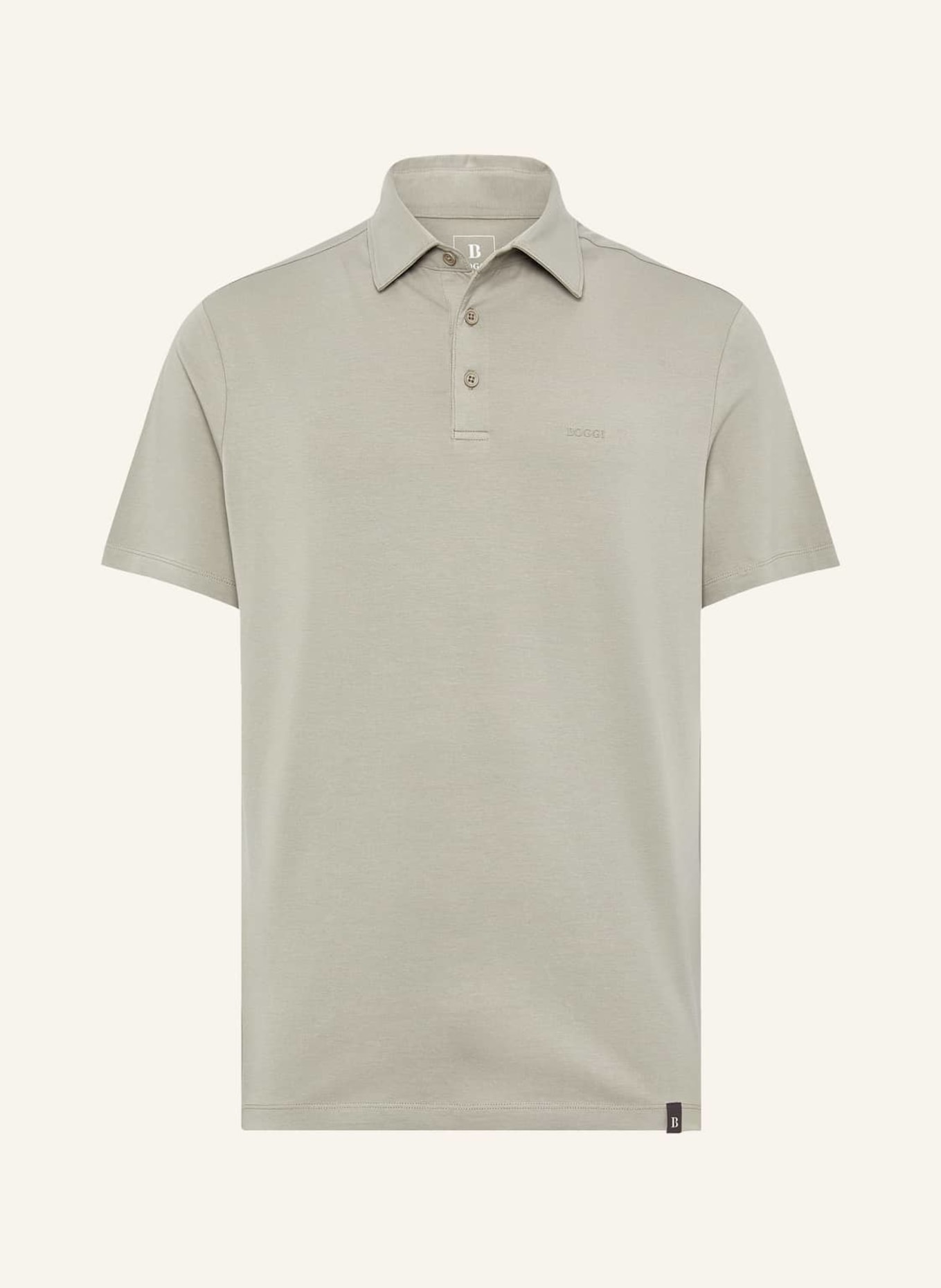 BOGGI MILANO Poloshirt Regular Fit, Farbe: GRAU (Bild 1)