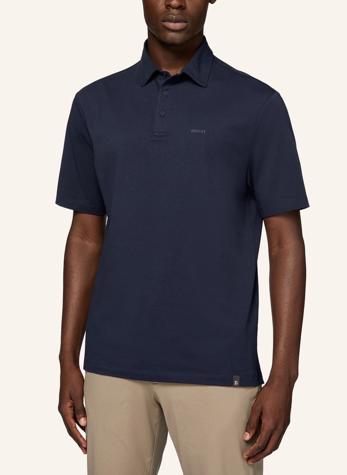 BOGGI MILANO Poloshirt Regular Fit, Farbe: BLAU (Bild 4)