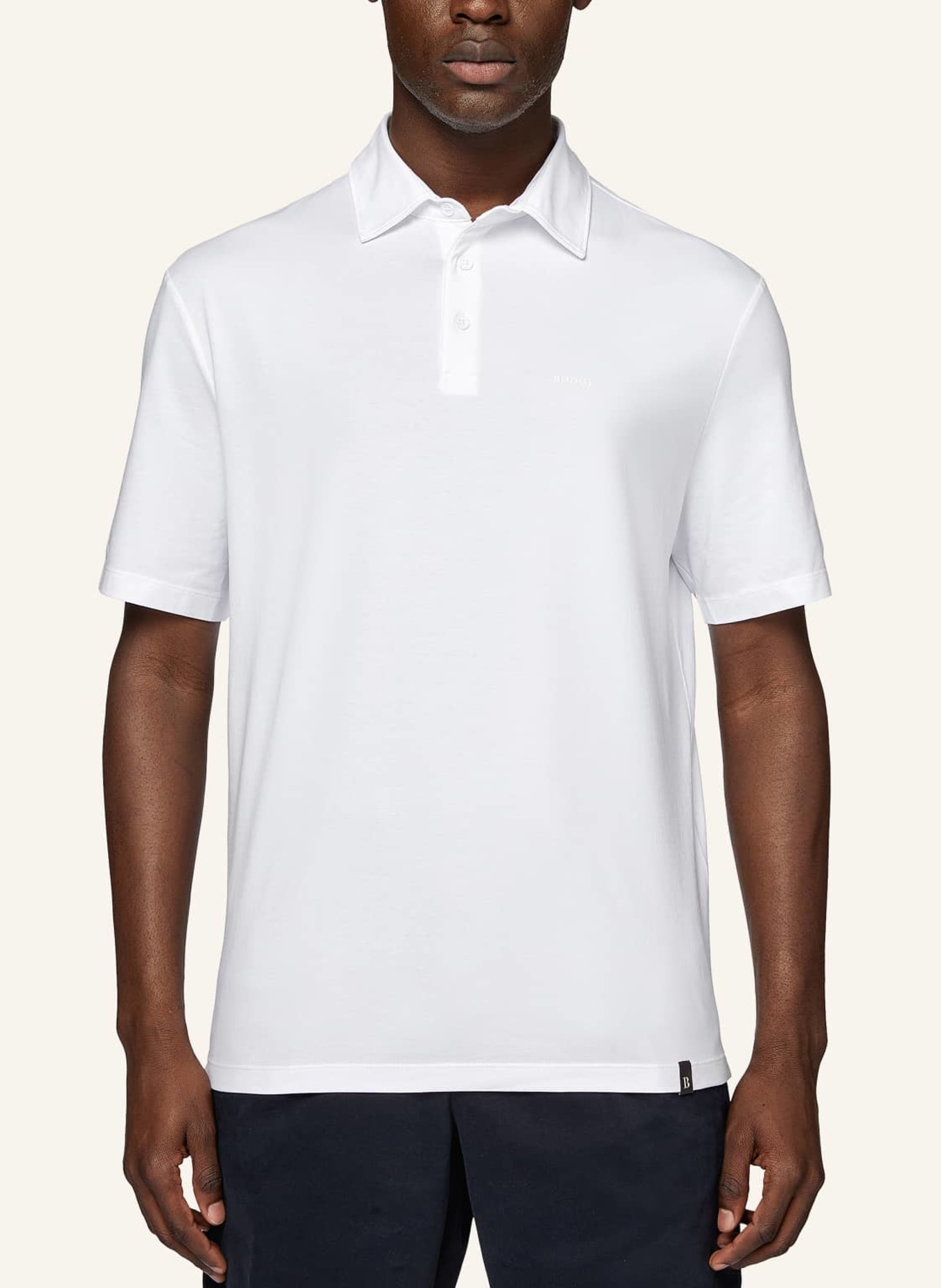 BOGGI MILANO Poloshirt Regular Fit, Farbe: WEISS (Bild 4)