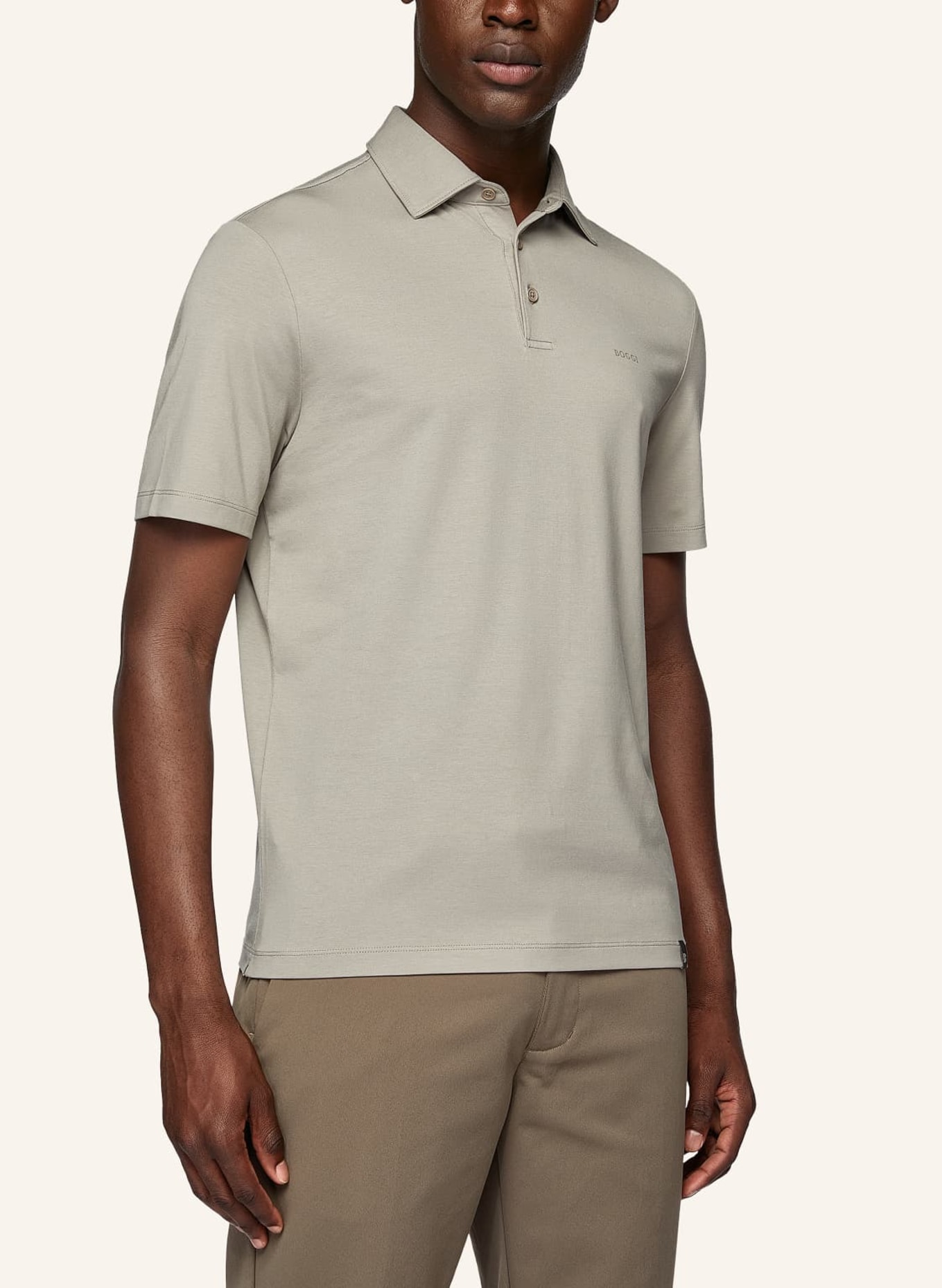 BOGGI MILANO Poloshirt Regular Fit, Farbe: GRAU (Bild 4)