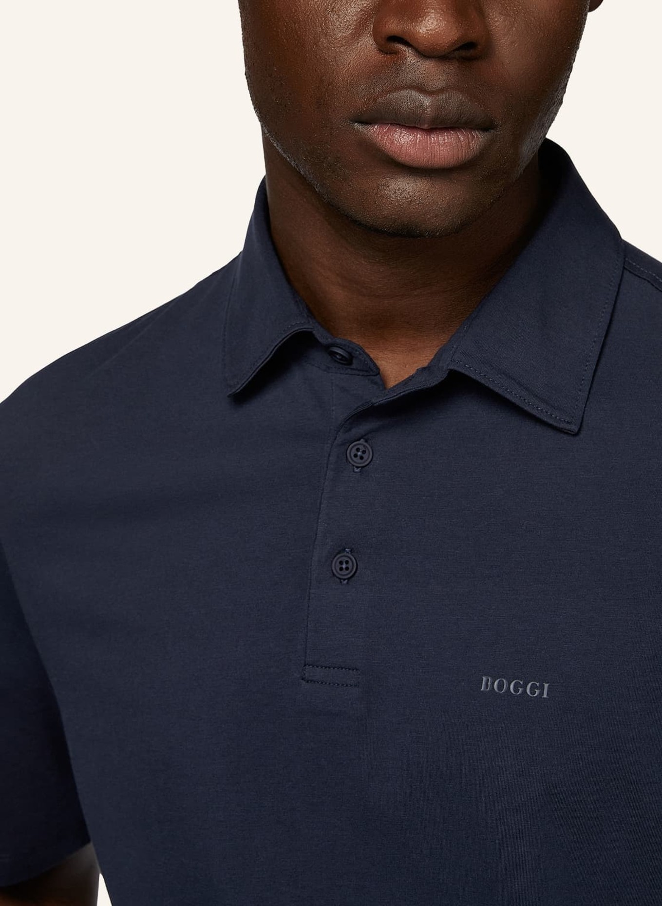 BOGGI MILANO Poloshirt Regular Fit, Farbe: BLAU (Bild 3)