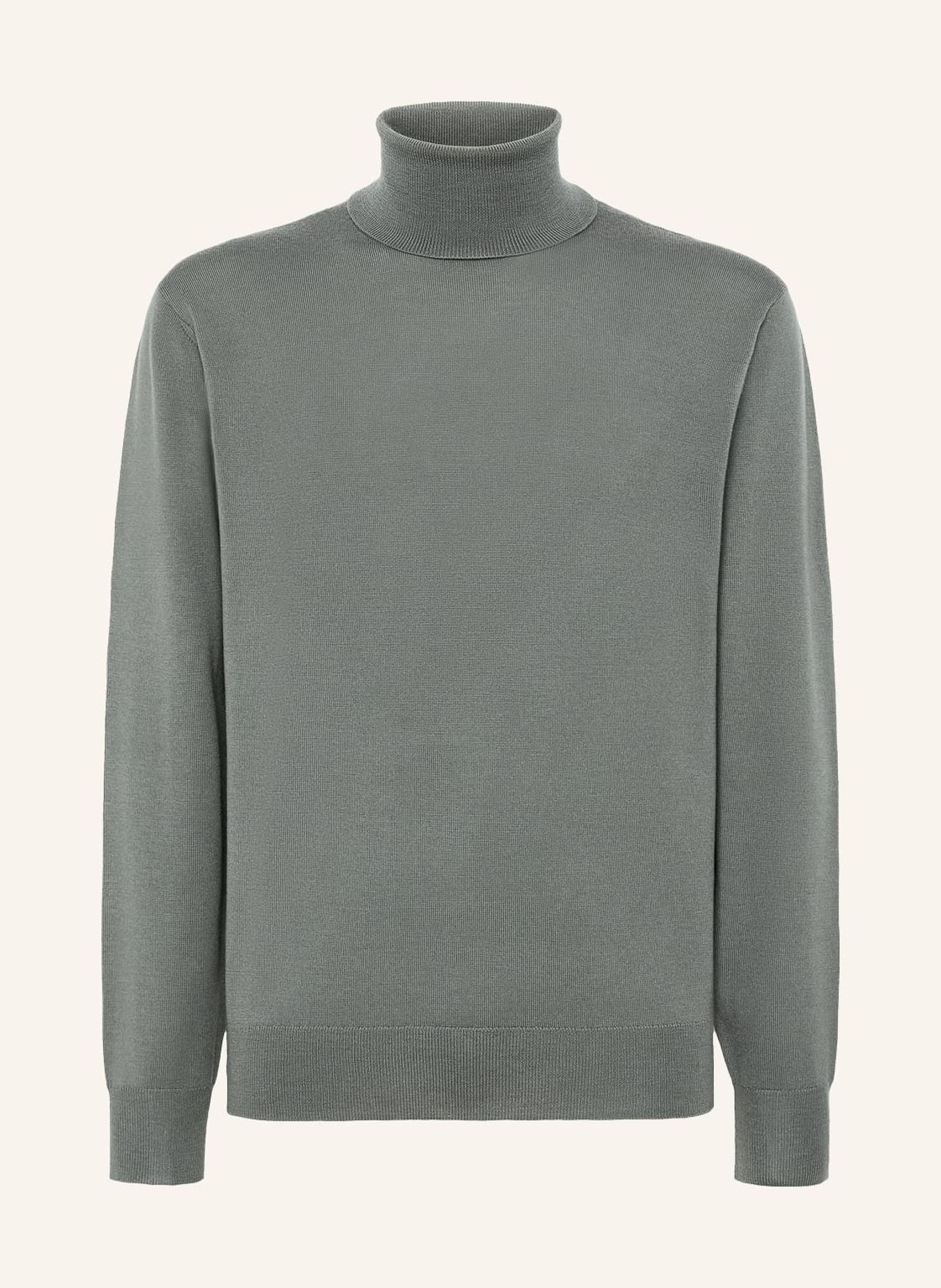 BOGGI MILANO Rollkragenpullover, Farbe: GRÜN (Bild 1)