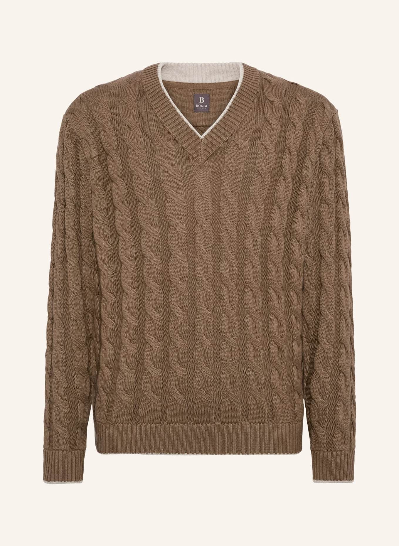 BOGGI MILANO Pullover, Farbe: BRAUN (Bild 1)