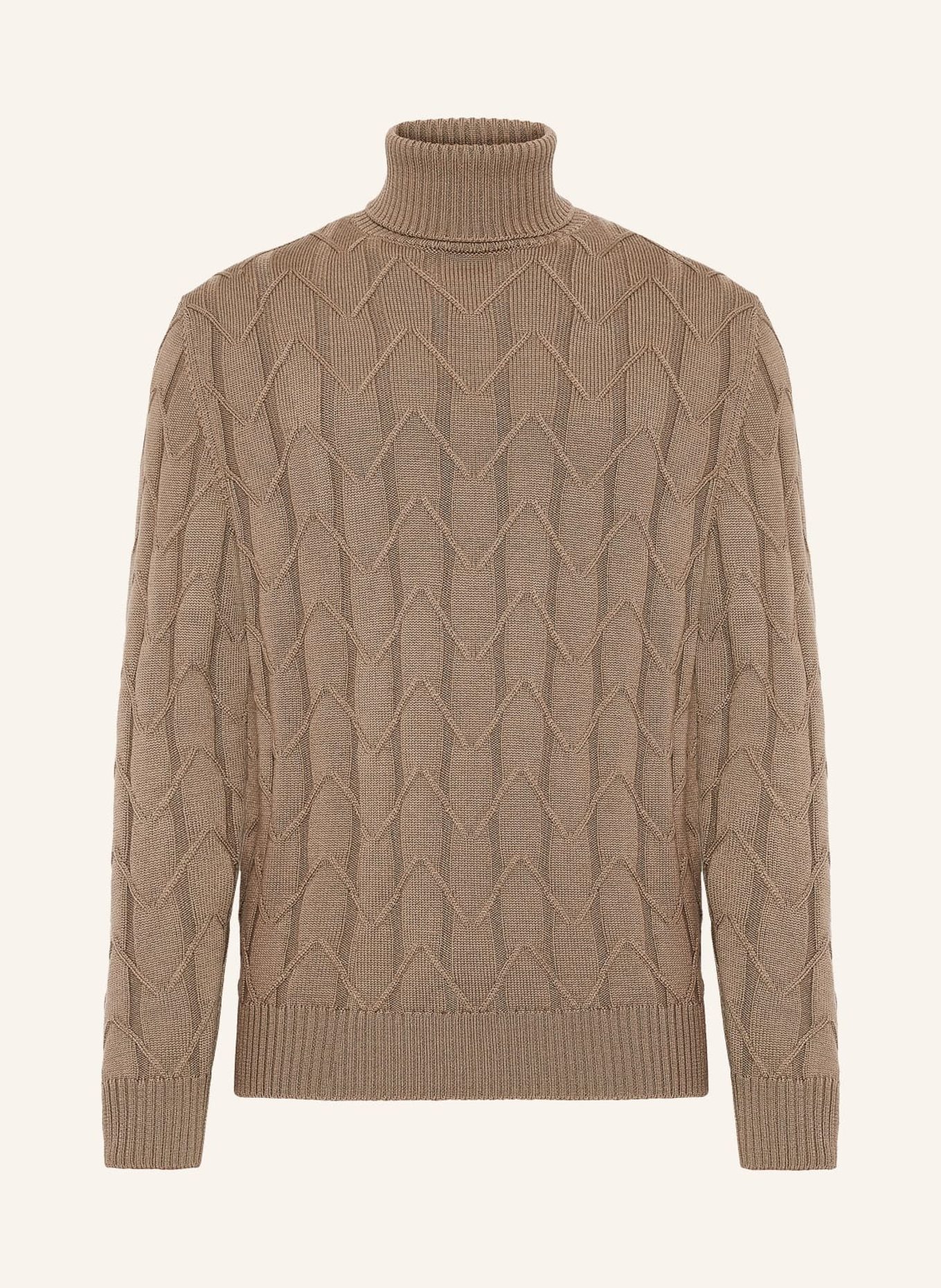 BOGGI MILANO Rollkragenpullover, Farbe: BEIGE (Bild 1)