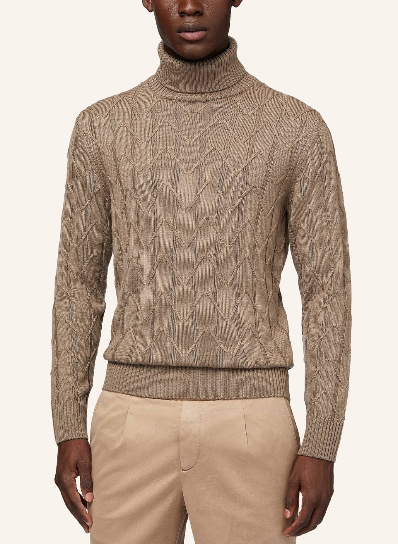 BOGGI MILANO Rollkragenpullover, Farbe: BEIGE (Bild 4)