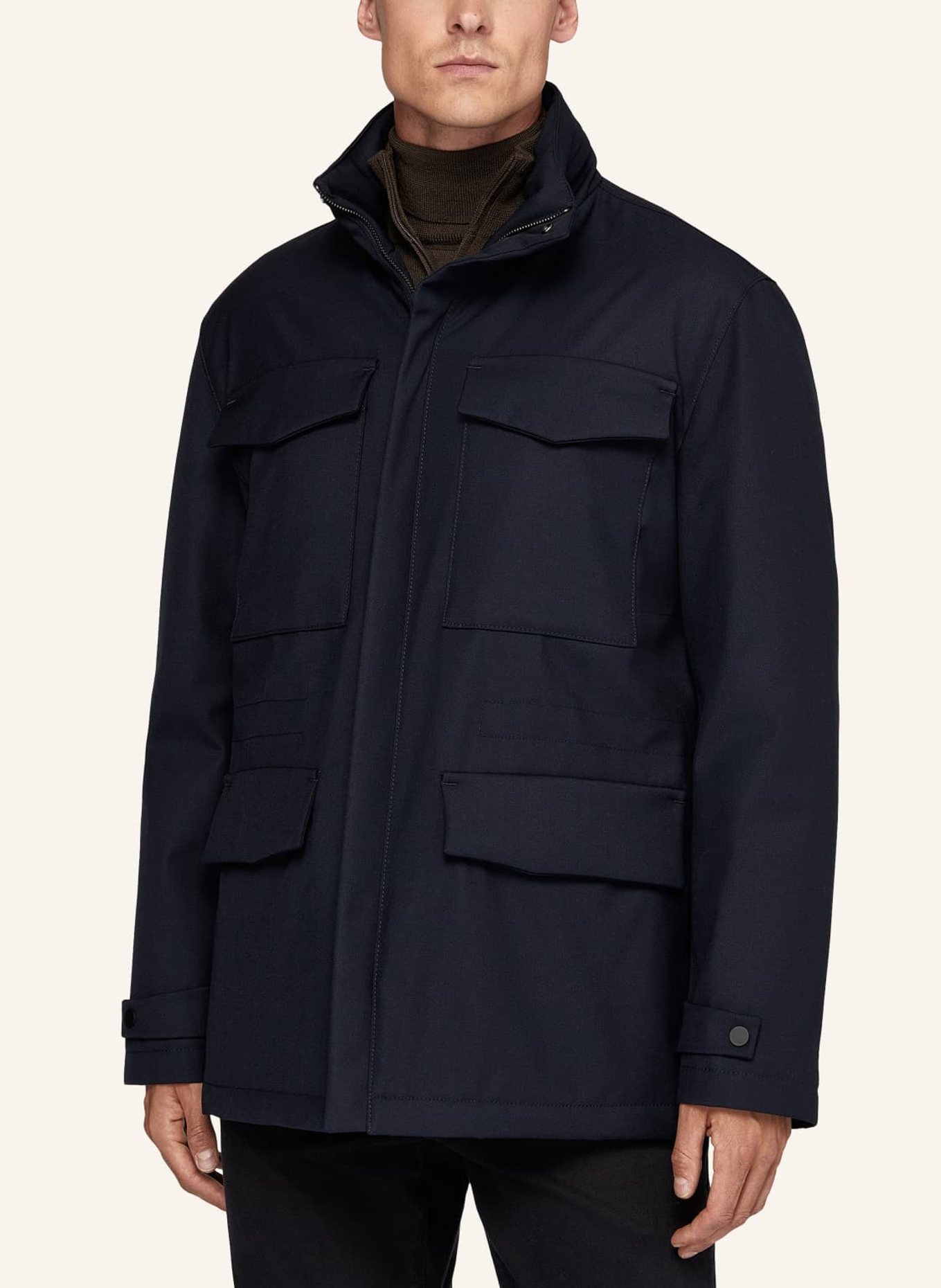 BOGGI MILANO Field Jacket In Padded Technical Fabric, Farbe: BLAU (Bild 4)