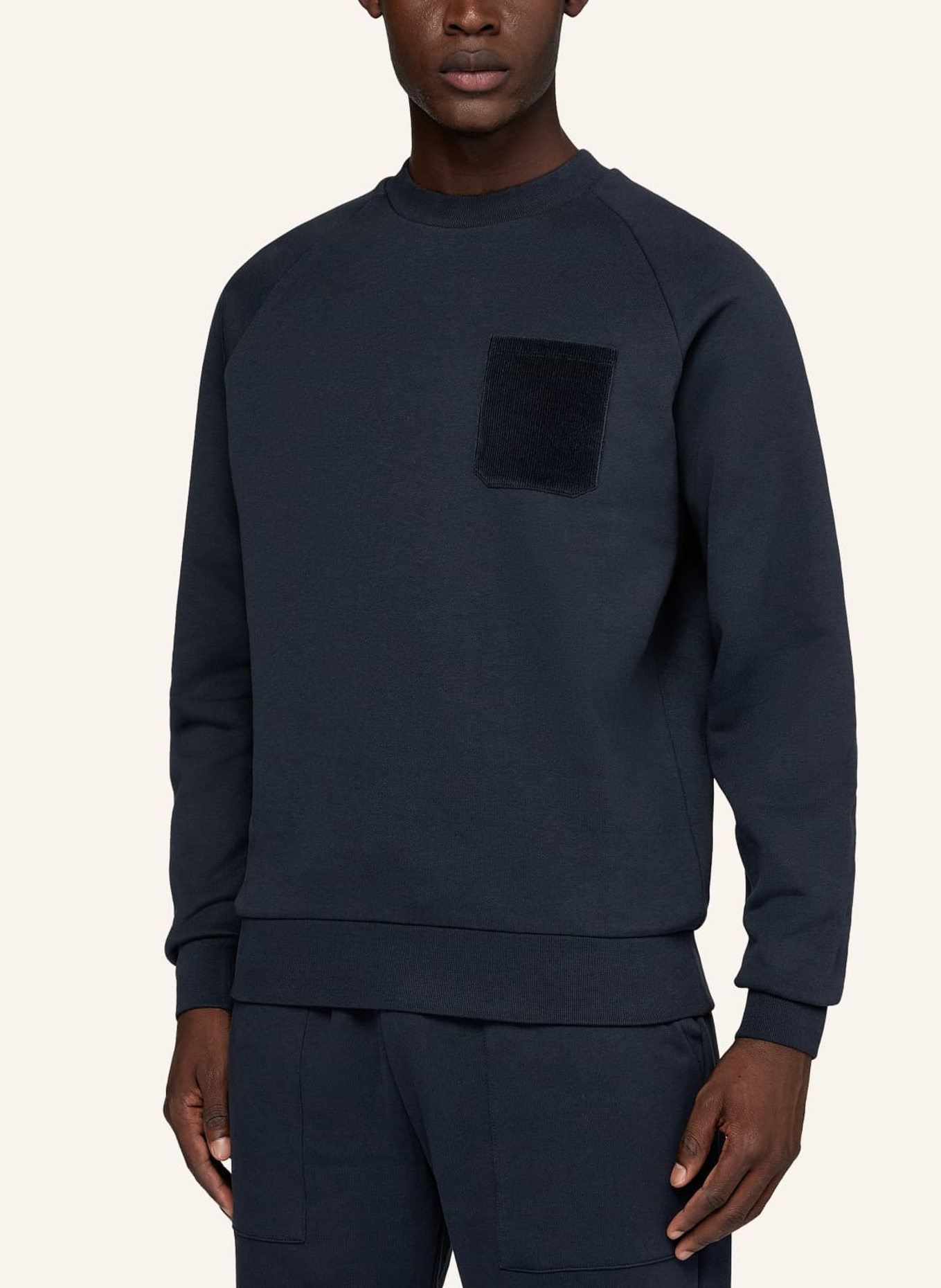 BOGGI MILANO Crew Neck Cotton Sweatshirt, Farbe: BLAU (Bild 4)